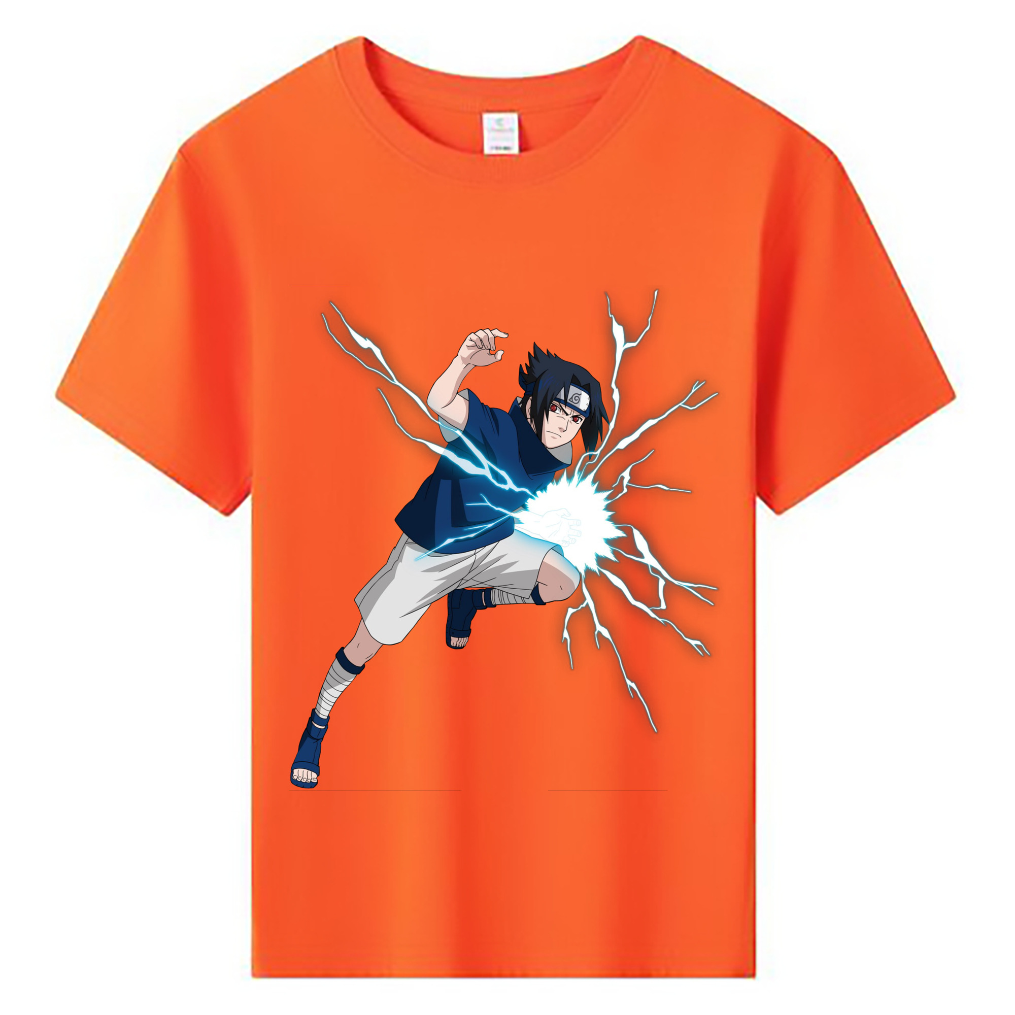 （画像用） NARUTO -ナルト- うちは サスケ Uchiha Sasuke 綿100％キッズTシャツ（フロントプリント）