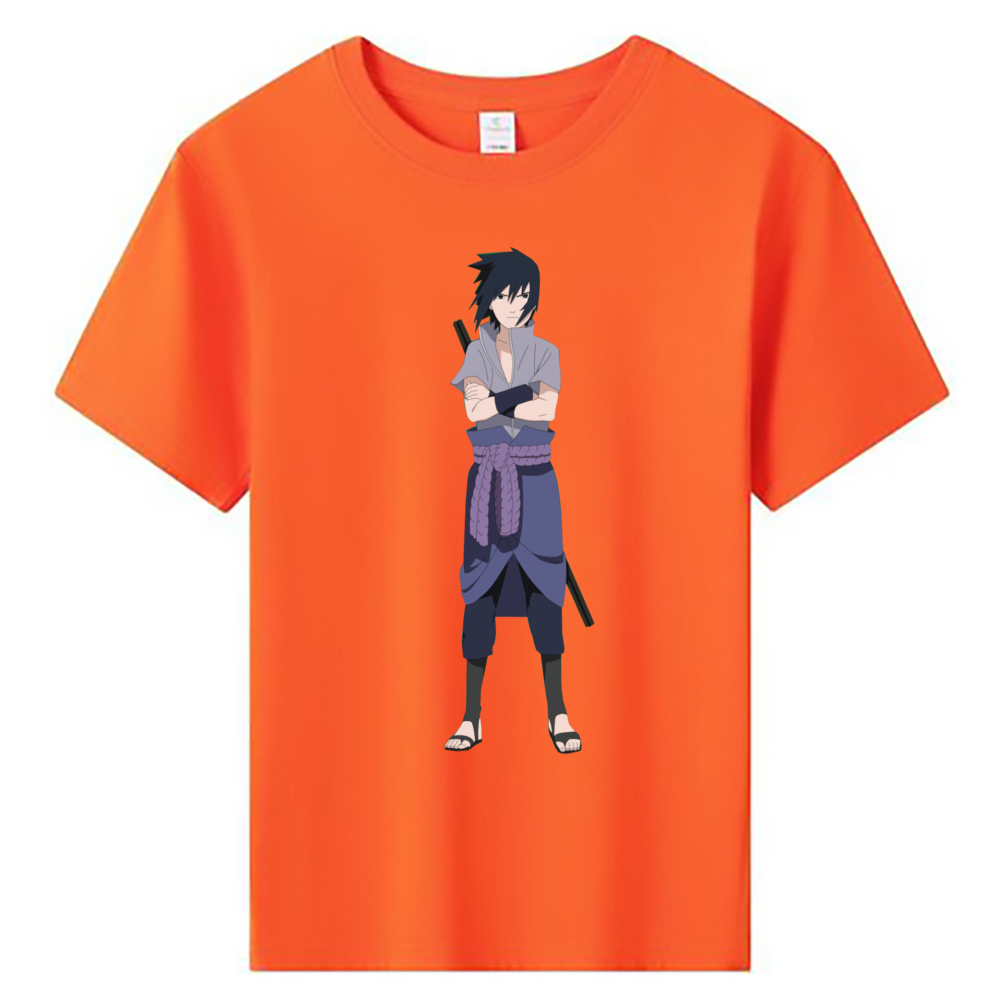 （画像用） NARUTO -ナルト- うちは サスケ Uchiha Sasuke 綿100％キッズTシャツ（フロントプリント）