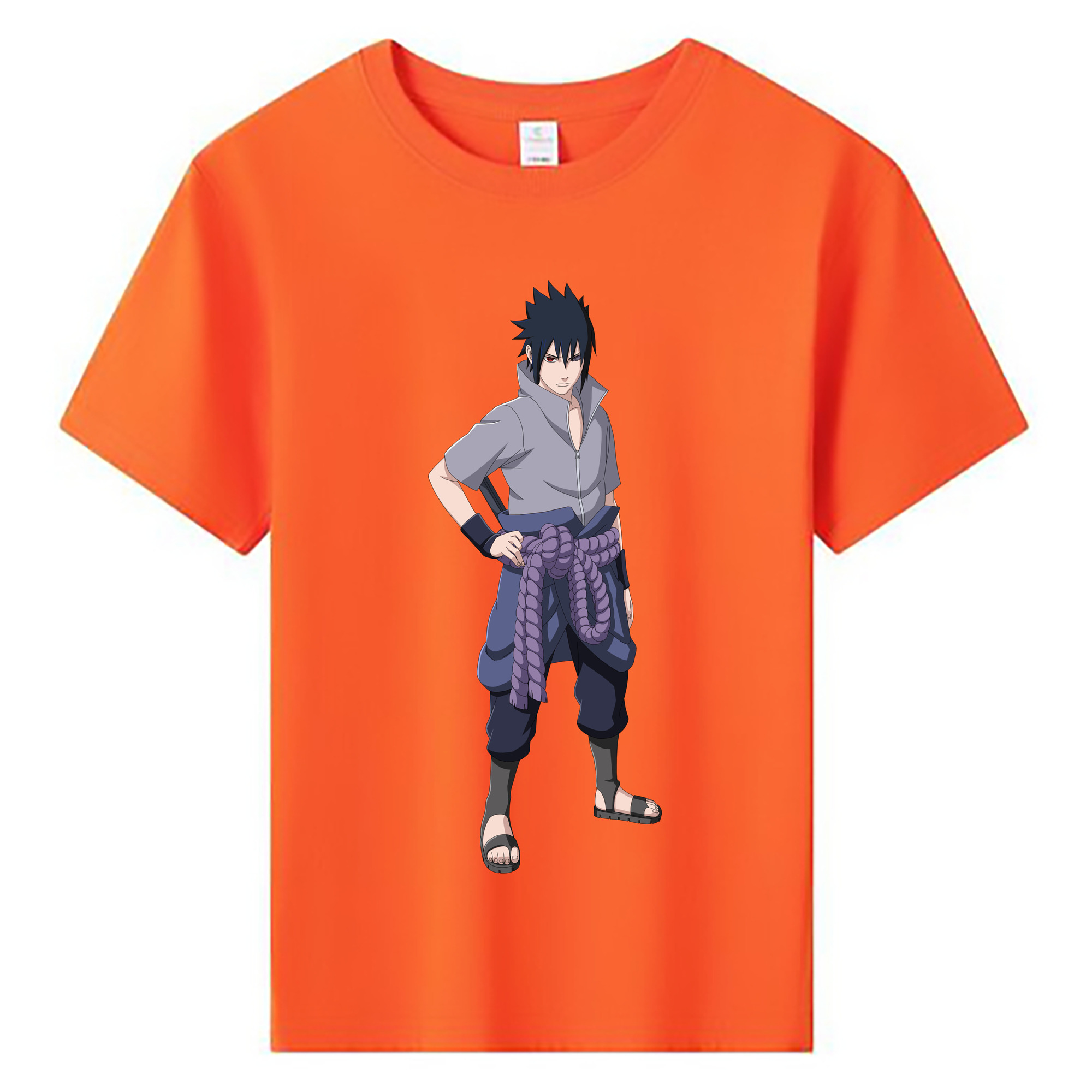 （画像用） NARUTO -ナルト- うちは サスケ Uchiha Sasuke 綿100％キッズTシャツ（フロントプリント）