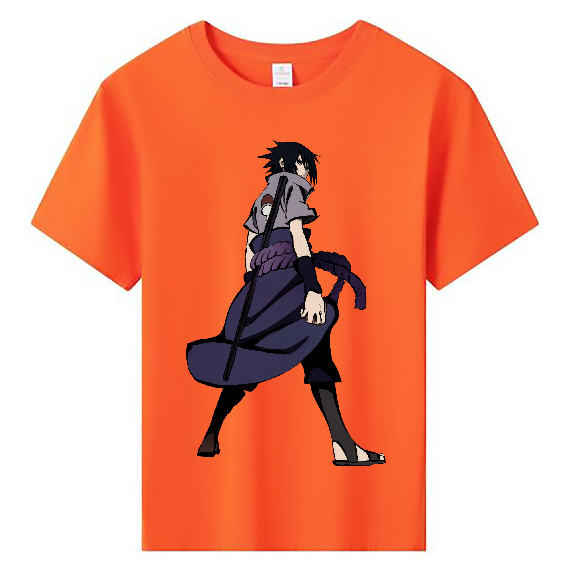 （画像用） NARUTO -ナルト- うちは サスケ Uchiha Sasuke 綿100％キッズTシャツ（フロントプリント）