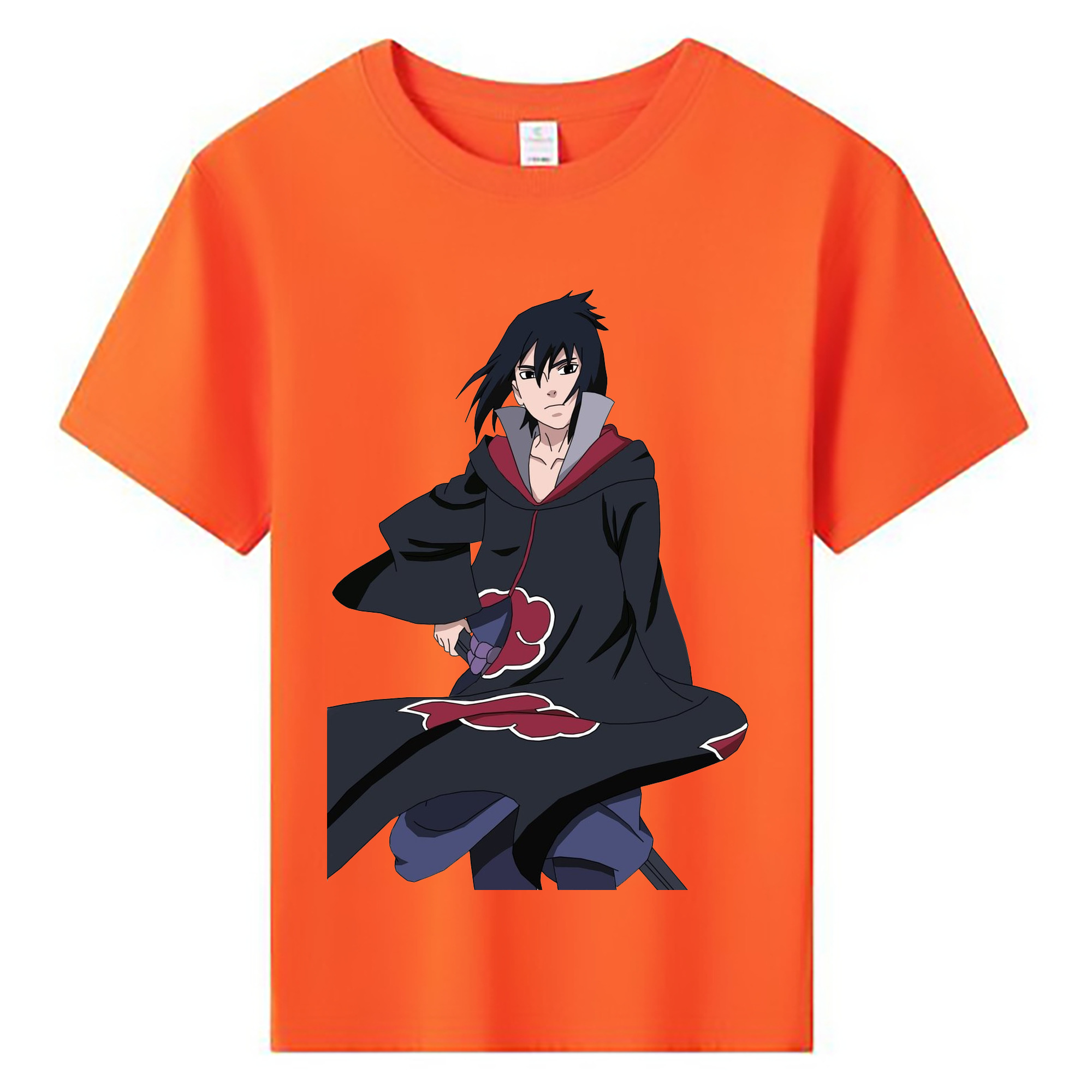 （画像用） NARUTO -ナルト- うちは サスケ Uchiha Sasuke 綿100％キッズTシャツ（フロントプリント）