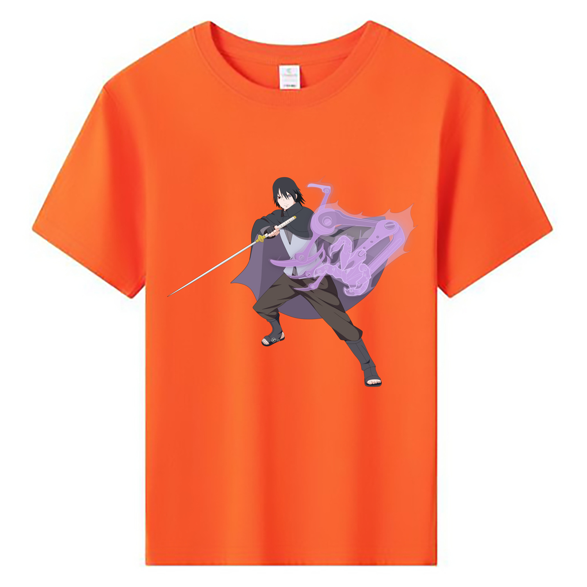 （画像用） NARUTO -ナルト- うちは サスケ Uchiha Sasuke 綿100％キッズTシャツ（フロントプリント）