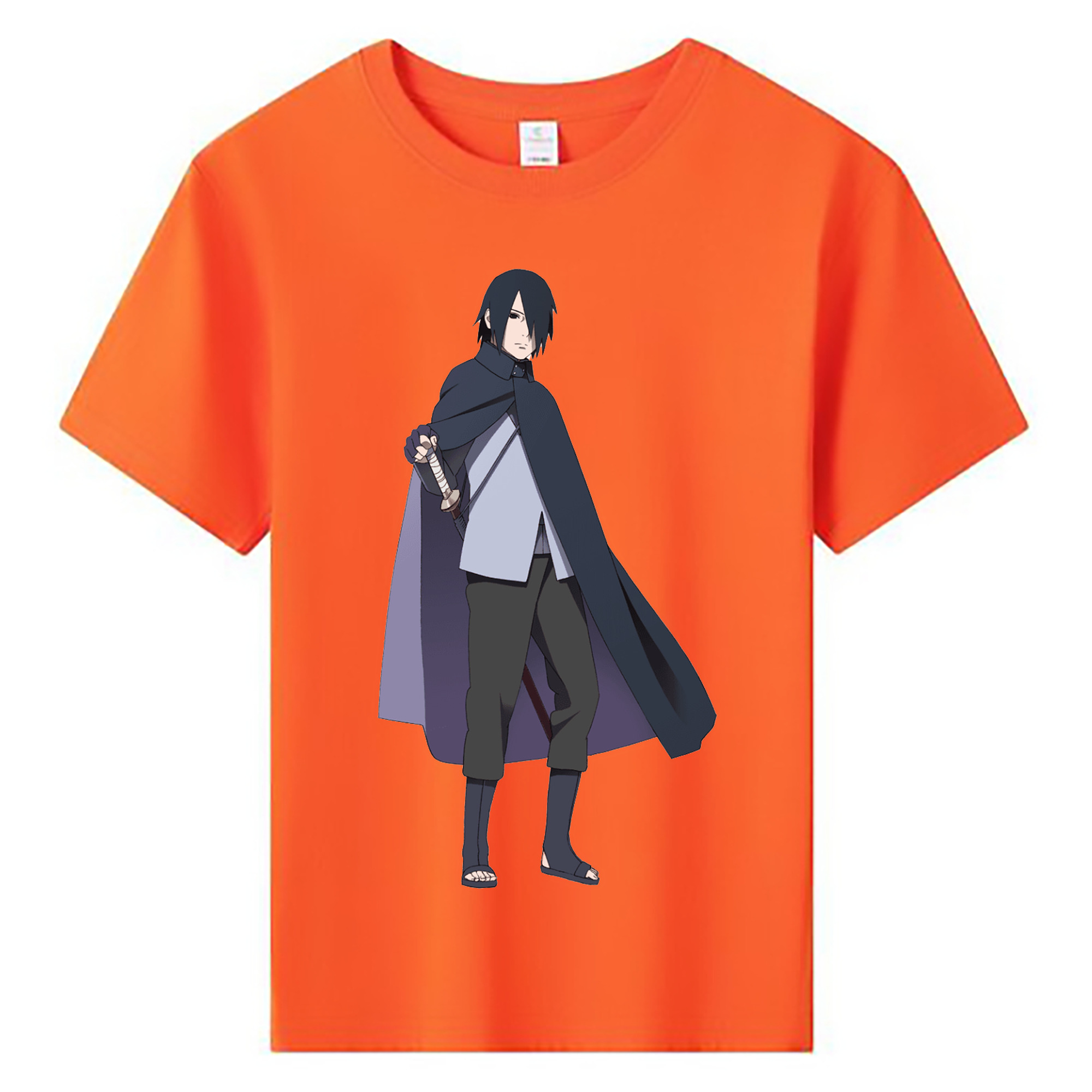 （画像用） NARUTO -ナルト- うちは サスケ Uchiha Sasuke 綿100％キッズTシャツ（フロントプリント）