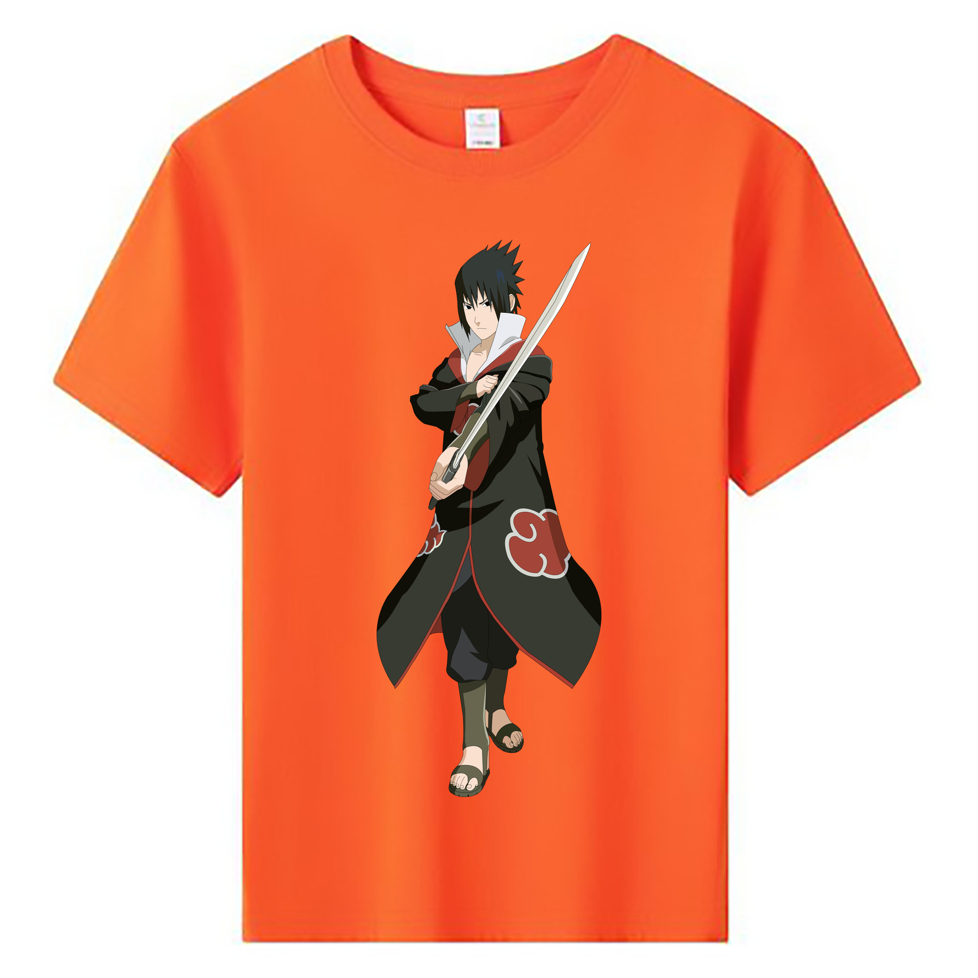 （画像用） NARUTO -ナルト- うちは サスケ Uchiha Sasuke 綿100％キッズTシャツ（フロントプリント）