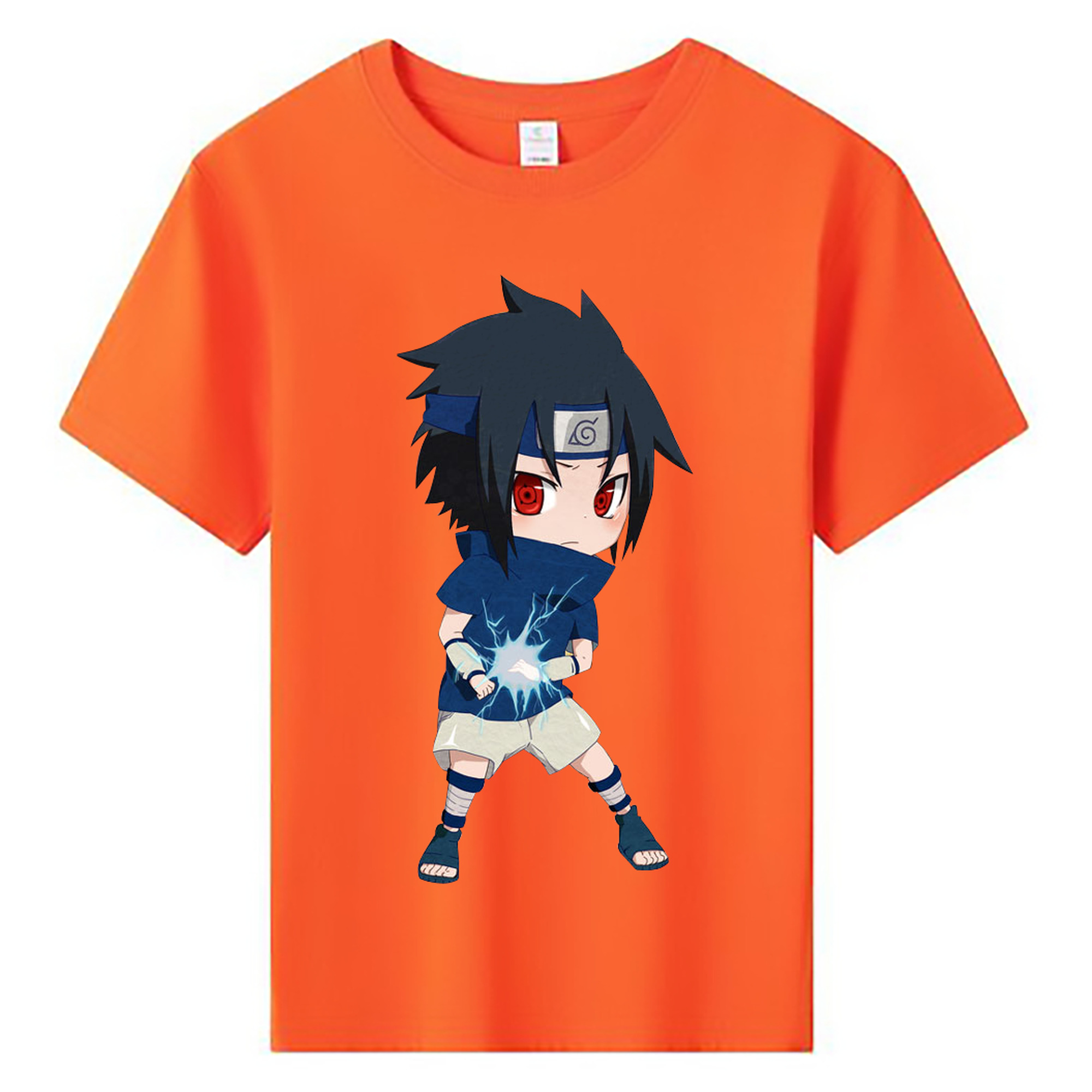 （画像用） NARUTO -ナルト- うちは サスケ Uchiha Sasuke 綿100％キッズTシャツ（フロントプリント）