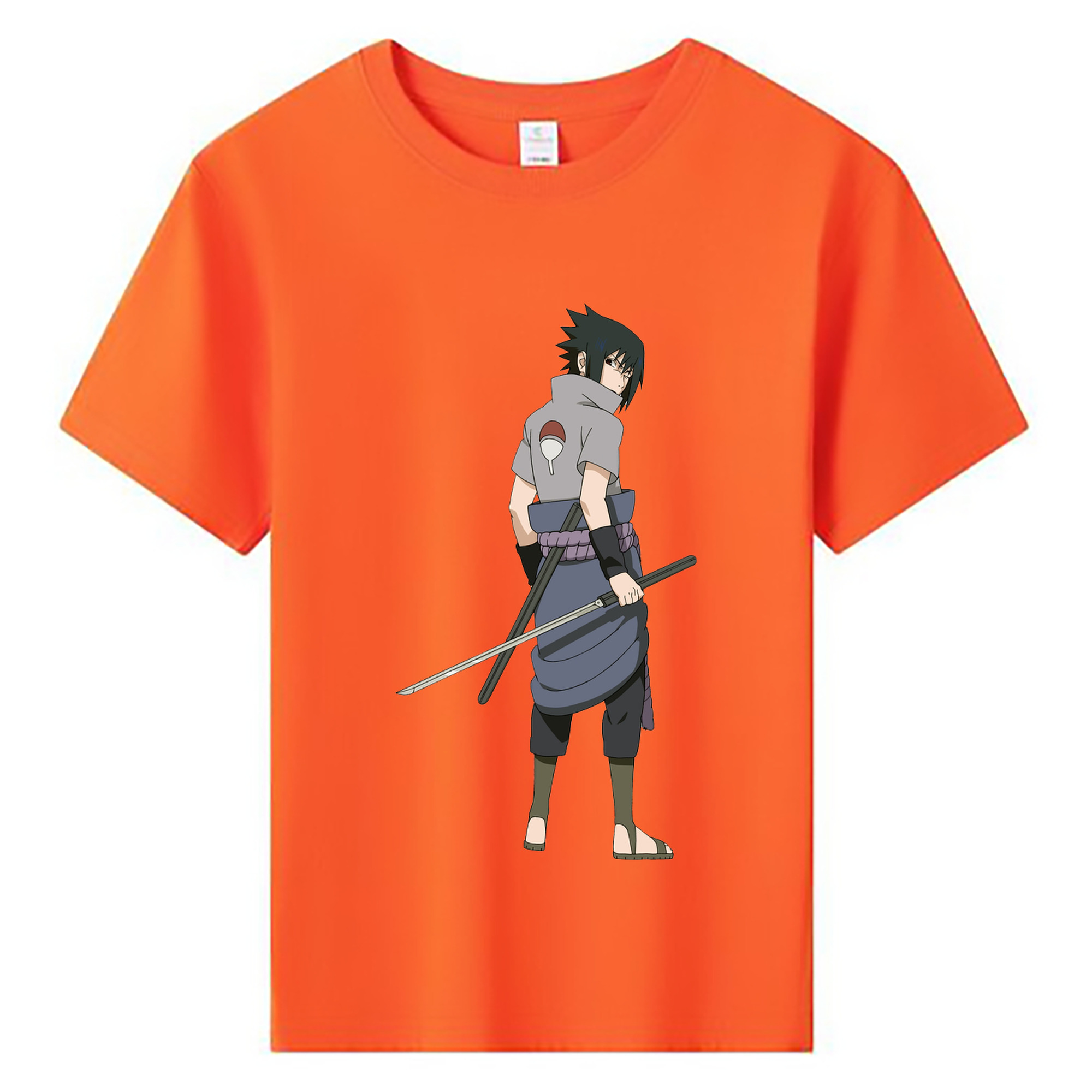 （画像用） NARUTO -ナルト- うちは サスケ Uchiha Sasuke 綿100％キッズTシャツ（フロントプリント）
