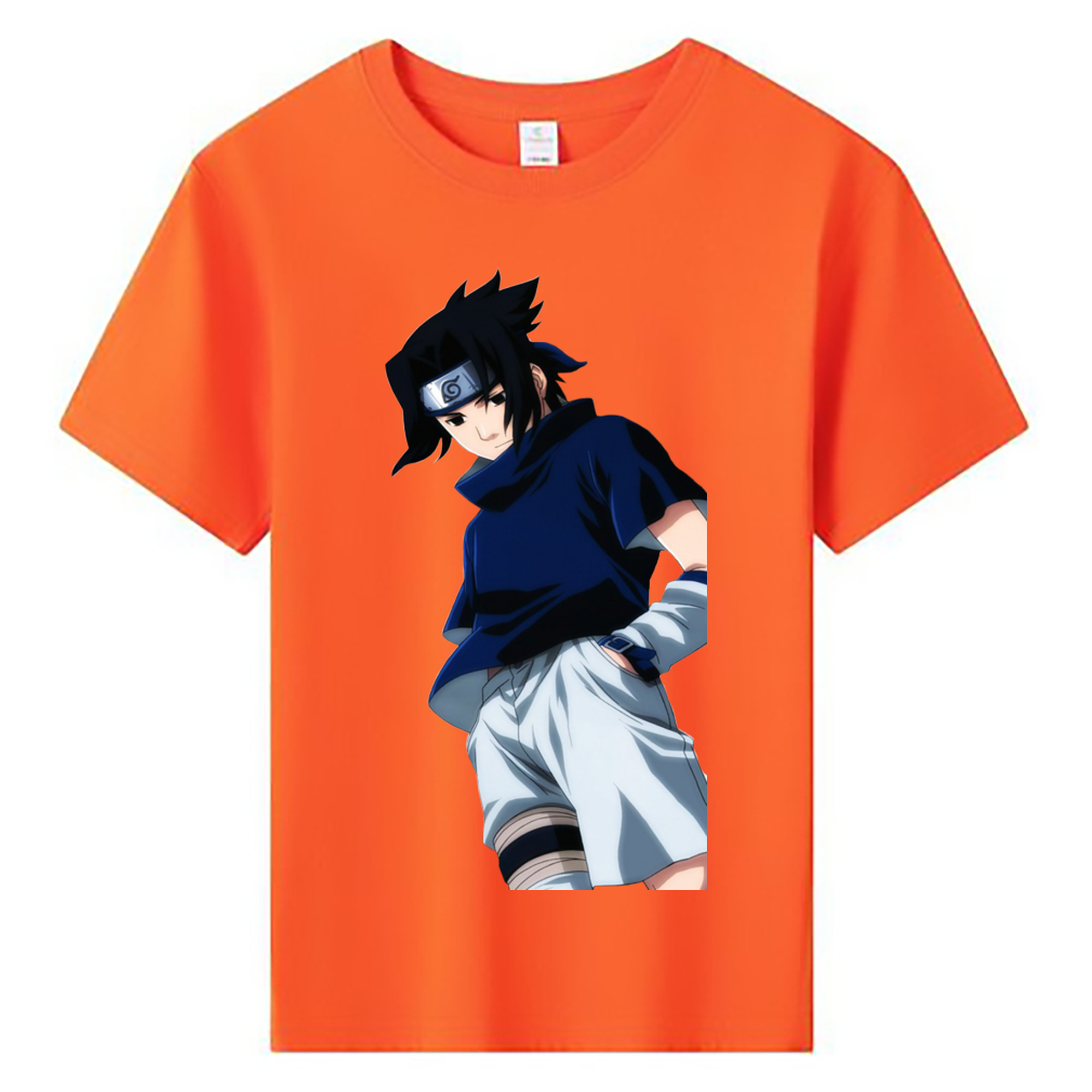 （画像用） NARUTO -ナルト- うちは サスケ Uchiha Sasuke 綿100％キッズTシャツ（フロントプリント）