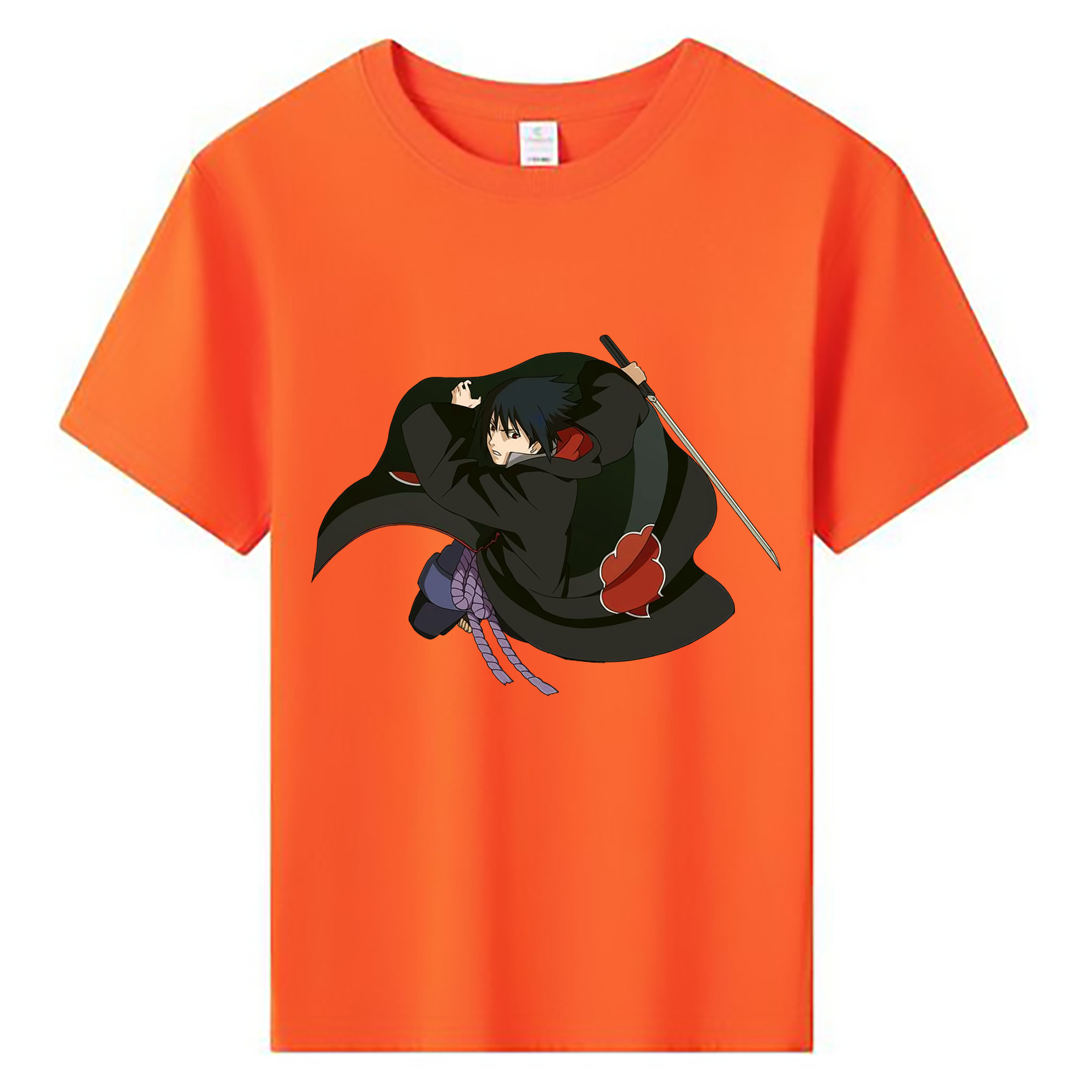 （画像用） NARUTO -ナルト- うちは サスケ Uchiha Sasuke 綿100％キッズTシャツ（フロントプリント）