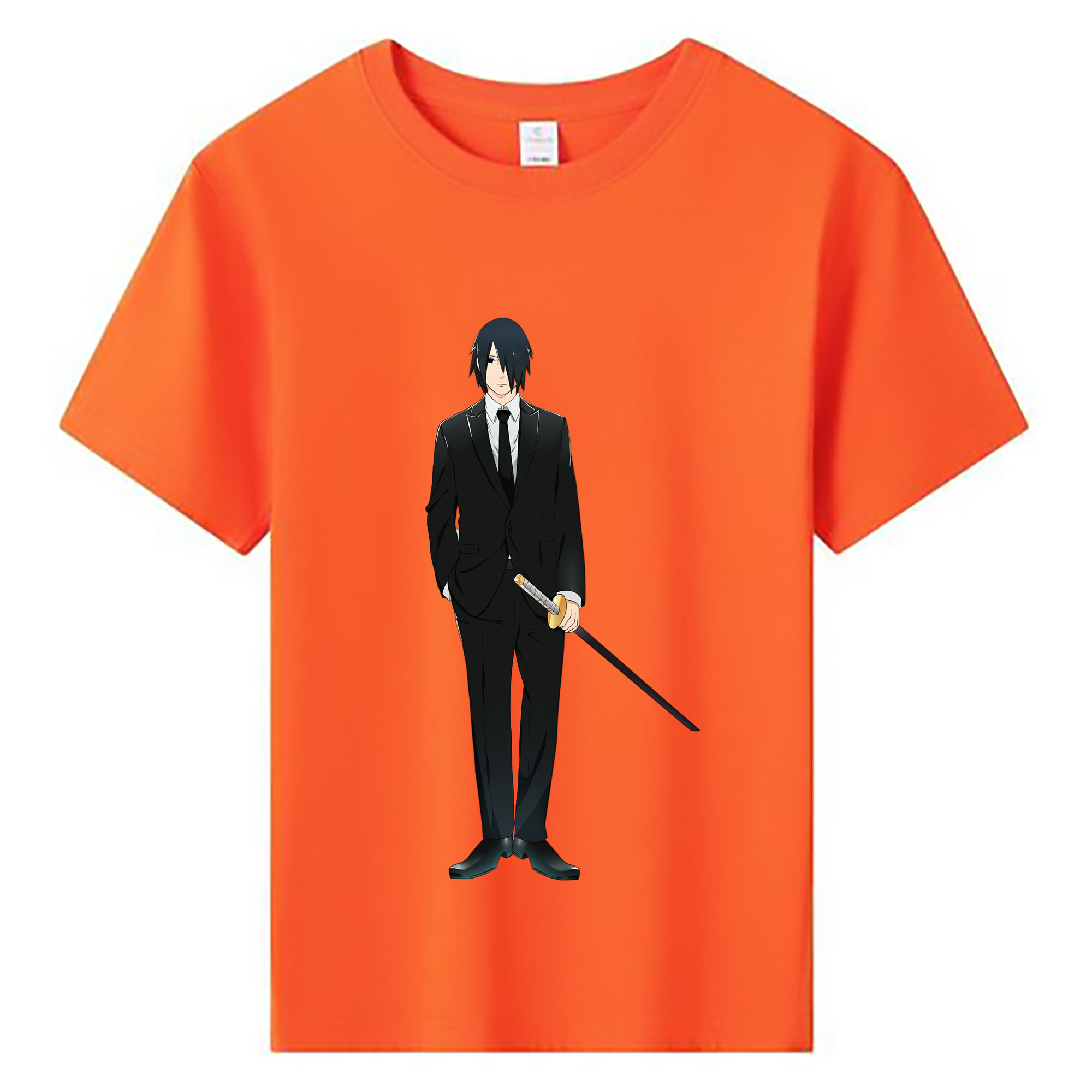 （画像用） NARUTO -ナルト- うちは サスケ Uchiha Sasuke 綿100％キッズTシャツ（フロントプリント）