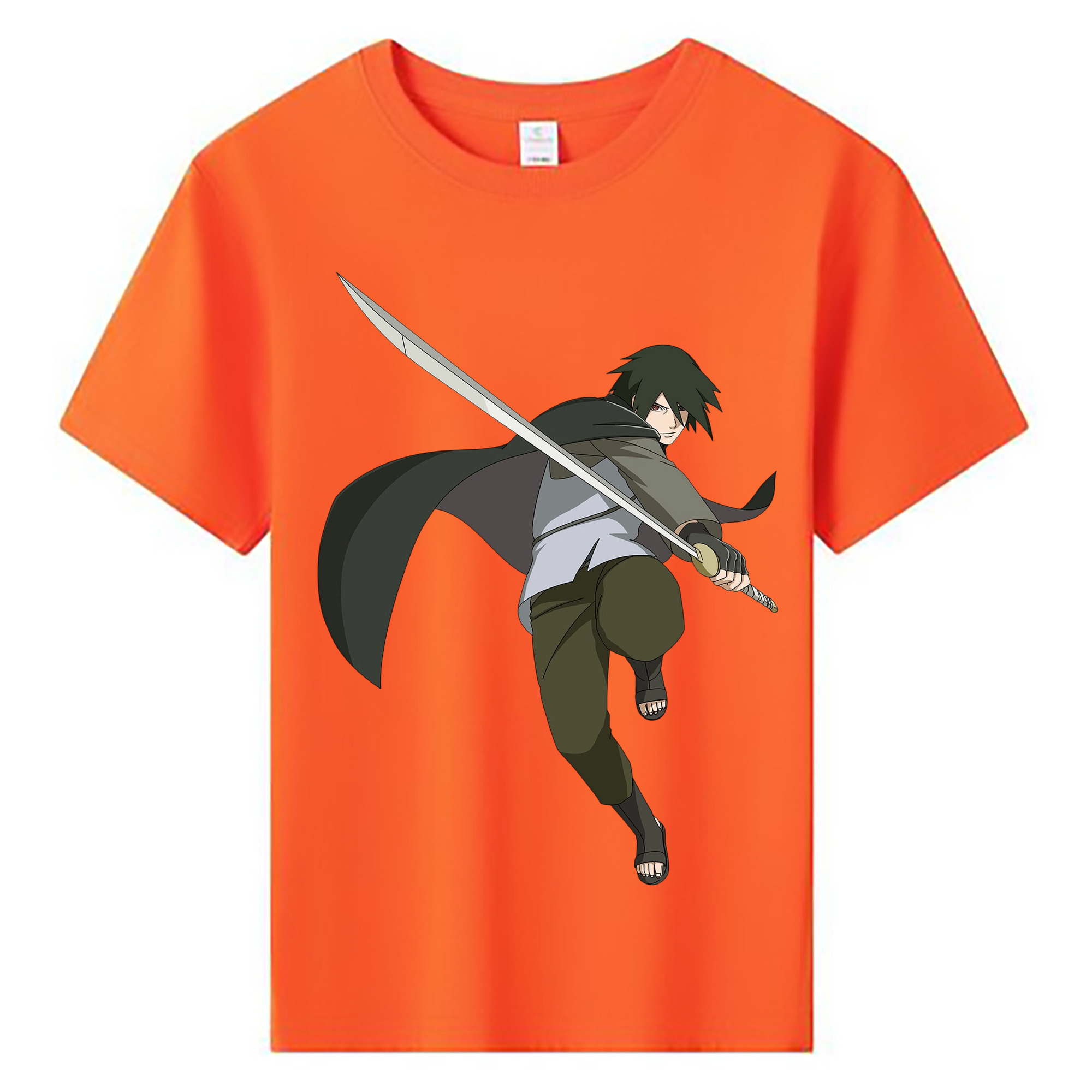 （画像用） NARUTO -ナルト- うちは サスケ Uchiha Sasuke 綿100％キッズTシャツ（フロントプリント）