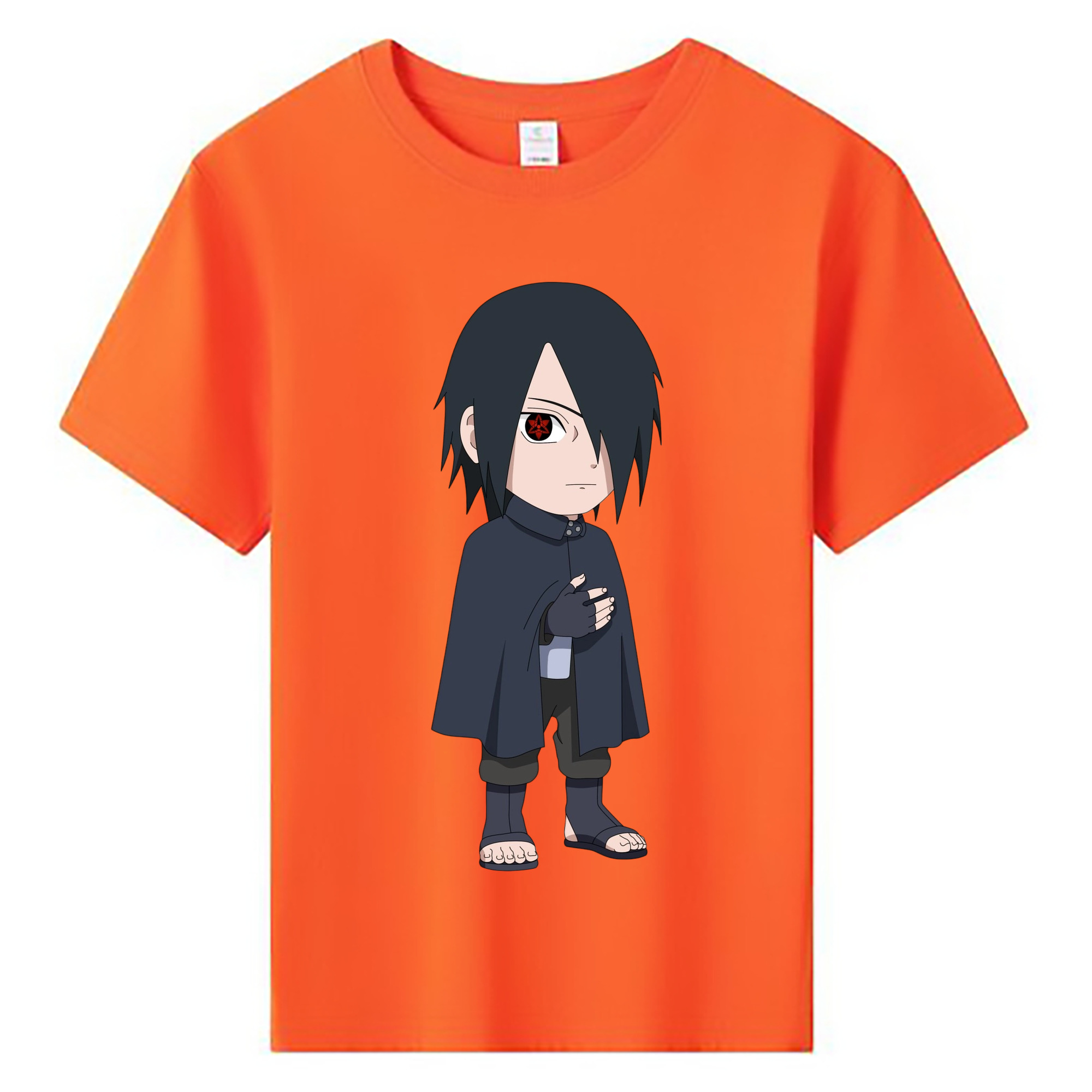 （画像用） NARUTO -ナルト- うちは サスケ Uchiha Sasuke 綿100％キッズTシャツ（フロントプリント）