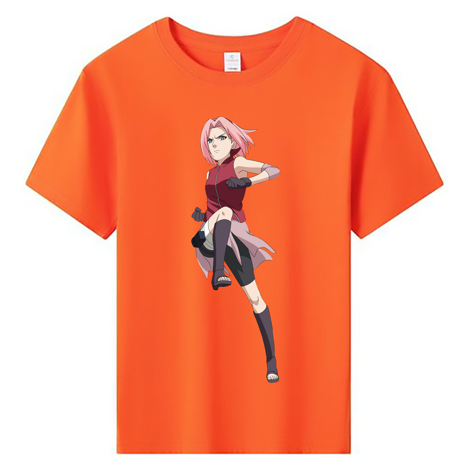 （画像用） NARUTO -ナルト- 春野サクラ Haruno Sakura 綿100％キッズTシャツ（フロントプリント）