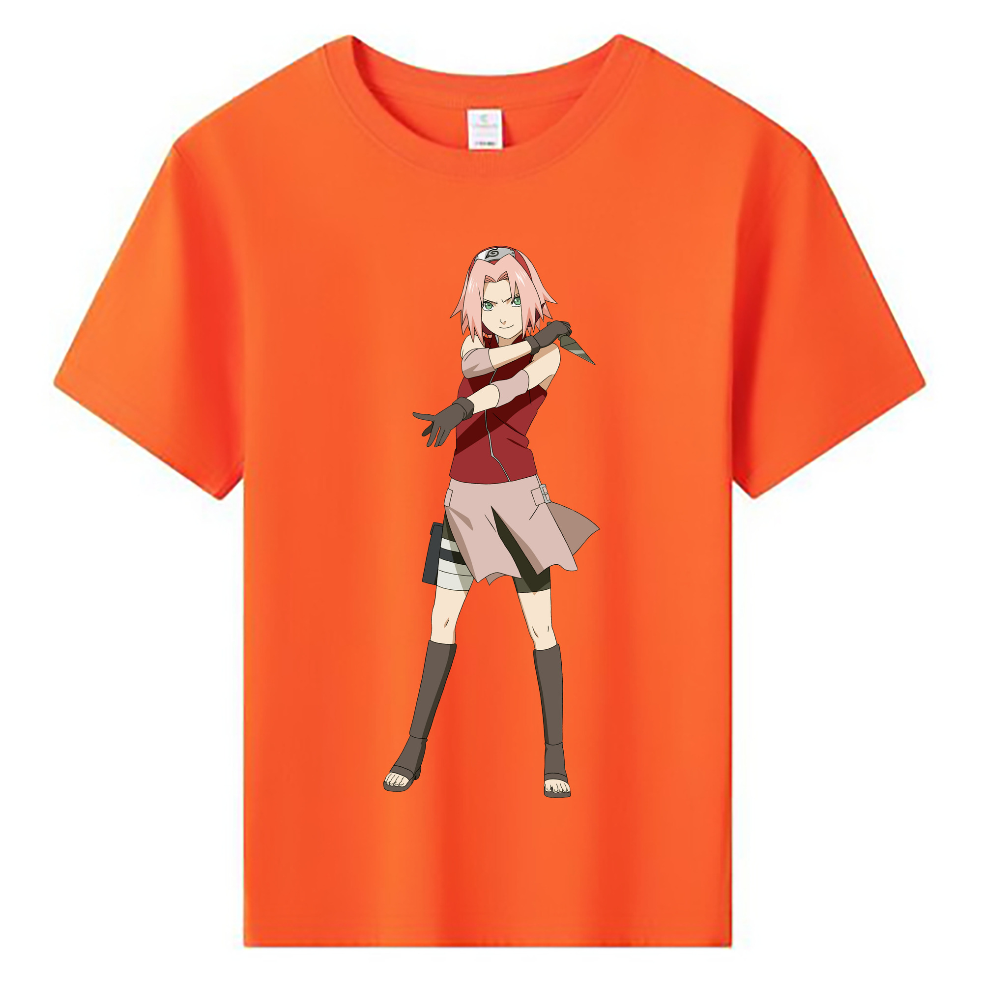 （画像用） NARUTO -ナルト- 春野サクラ Haruno Sakura 綿100％キッズTシャツ（フロントプリント）
