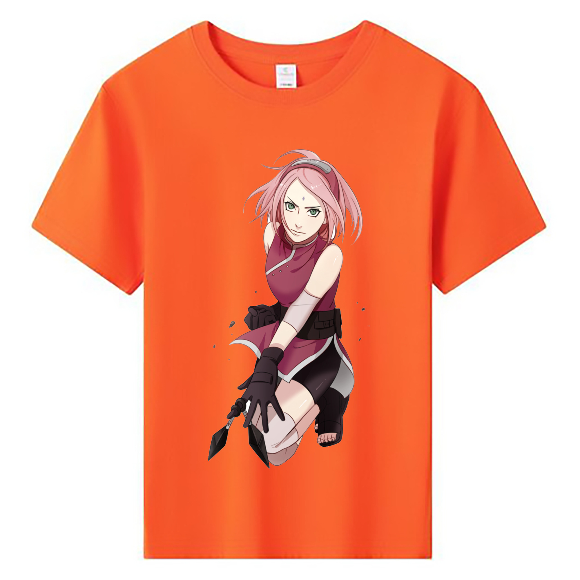 （画像用） NARUTO -ナルト- 春野サクラ Haruno Sakura 綿100％キッズTシャツ（フロントプリント）