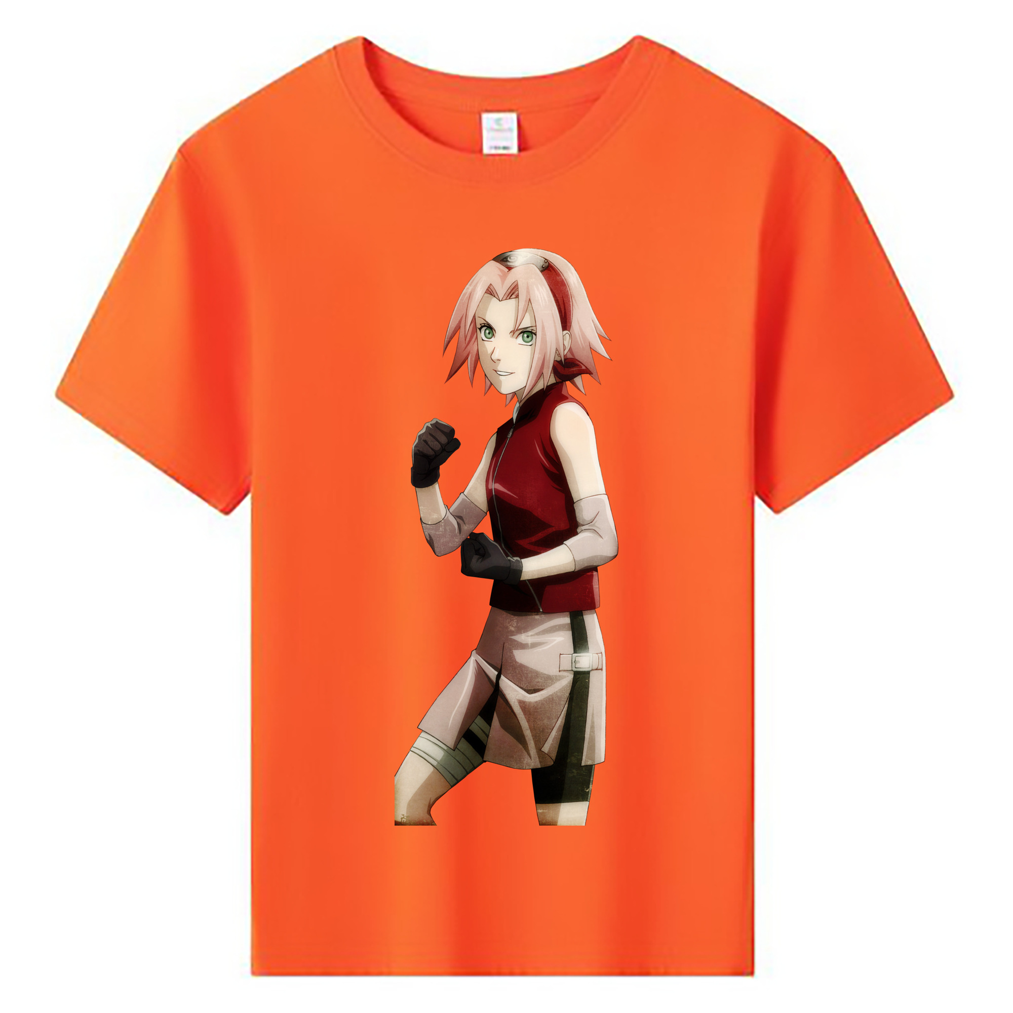 （画像用） NARUTO -ナルト- 春野サクラ Haruno Sakura 綿100％キッズTシャツ（フロントプリント）