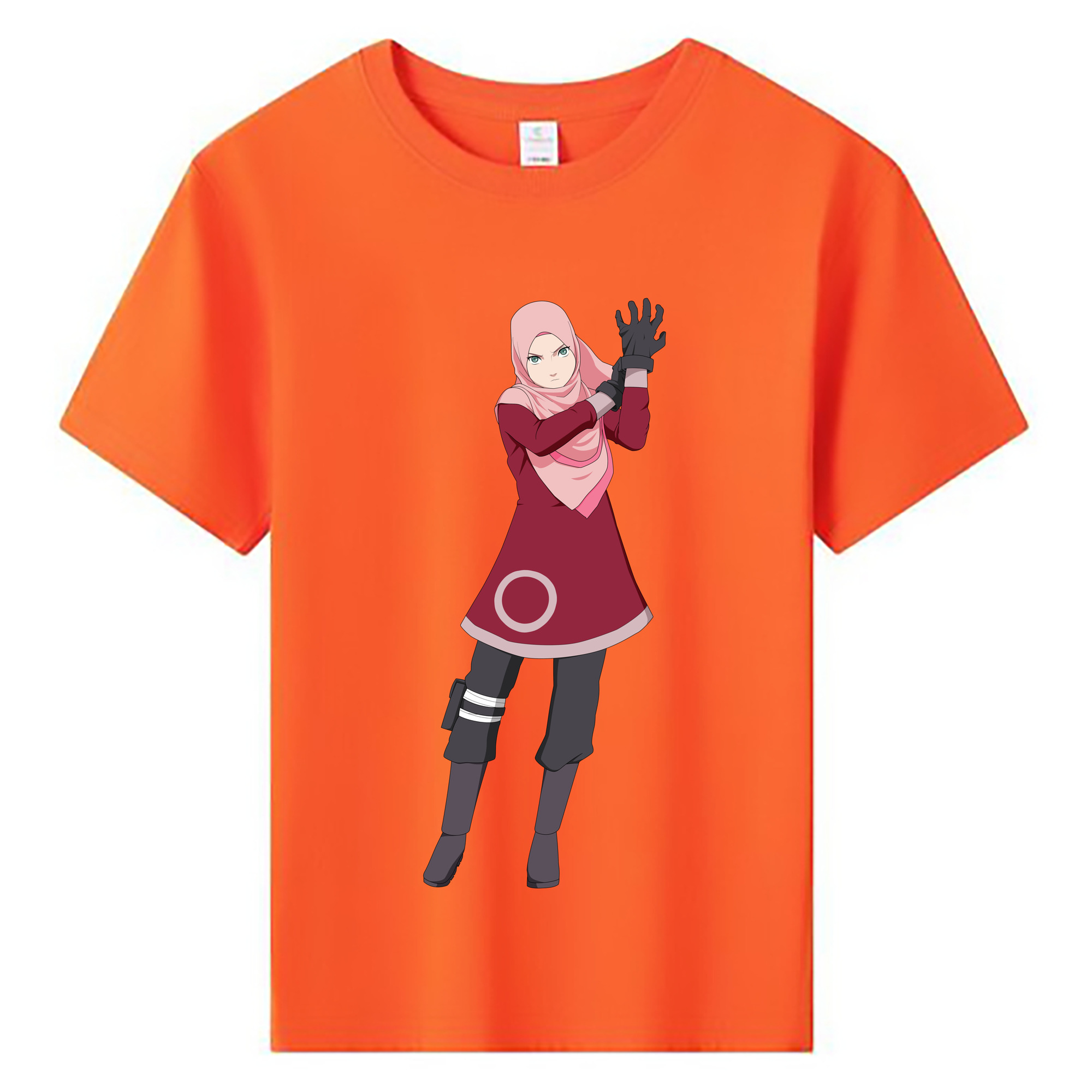 （画像用） NARUTO -ナルト- 春野サクラ Haruno Sakura 綿100％キッズTシャツ（フロントプリント）