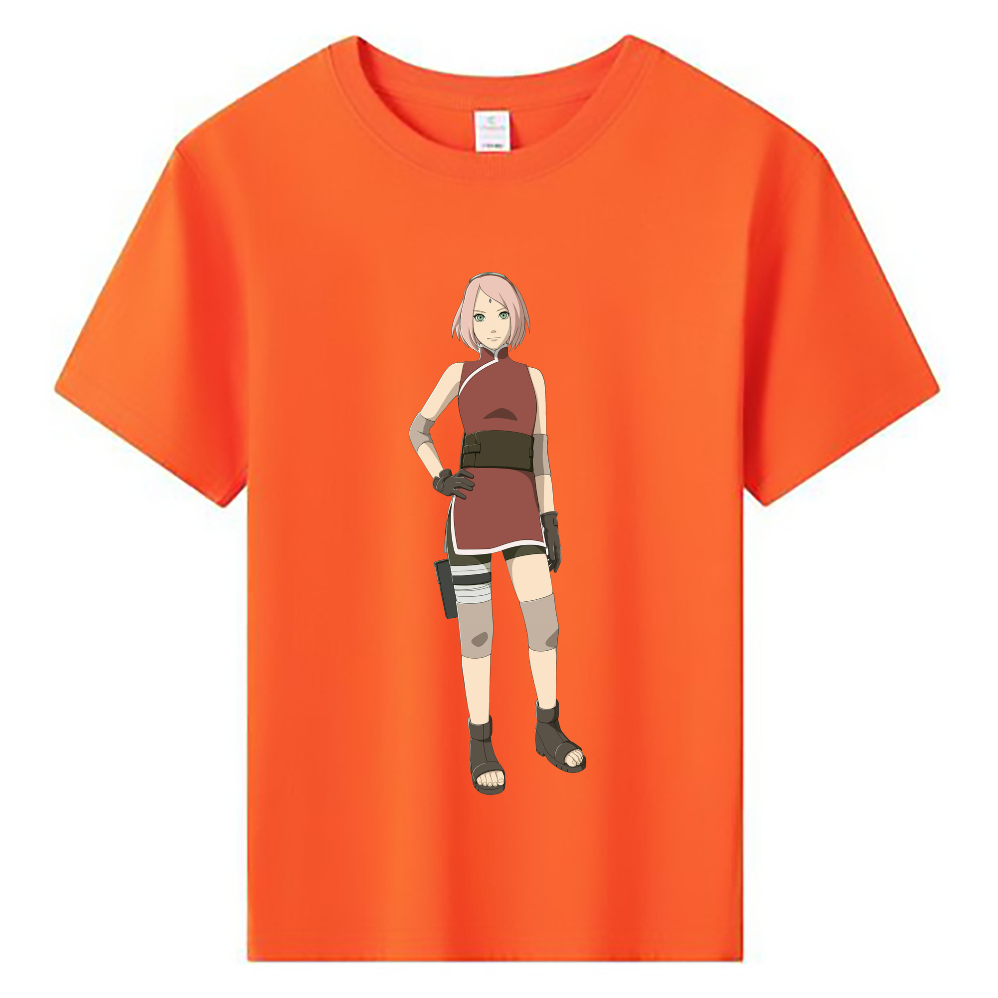 （画像用） NARUTO -ナルト- 春野サクラ Haruno Sakura 綿100％キッズTシャツ（フロントプリント）