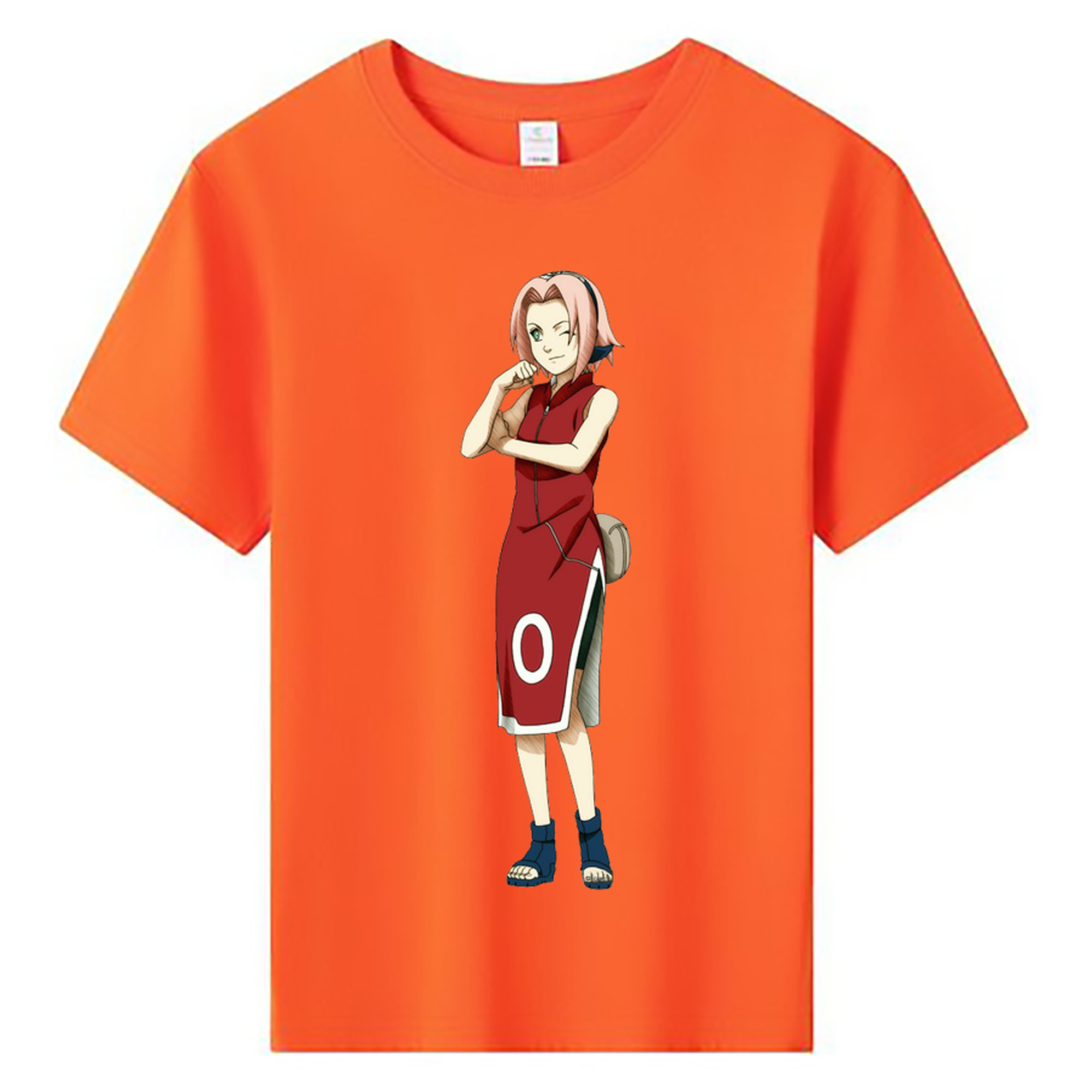 （画像用） NARUTO -ナルト- 春野サクラ Haruno Sakura 綿100％キッズTシャツ（フロントプリント）