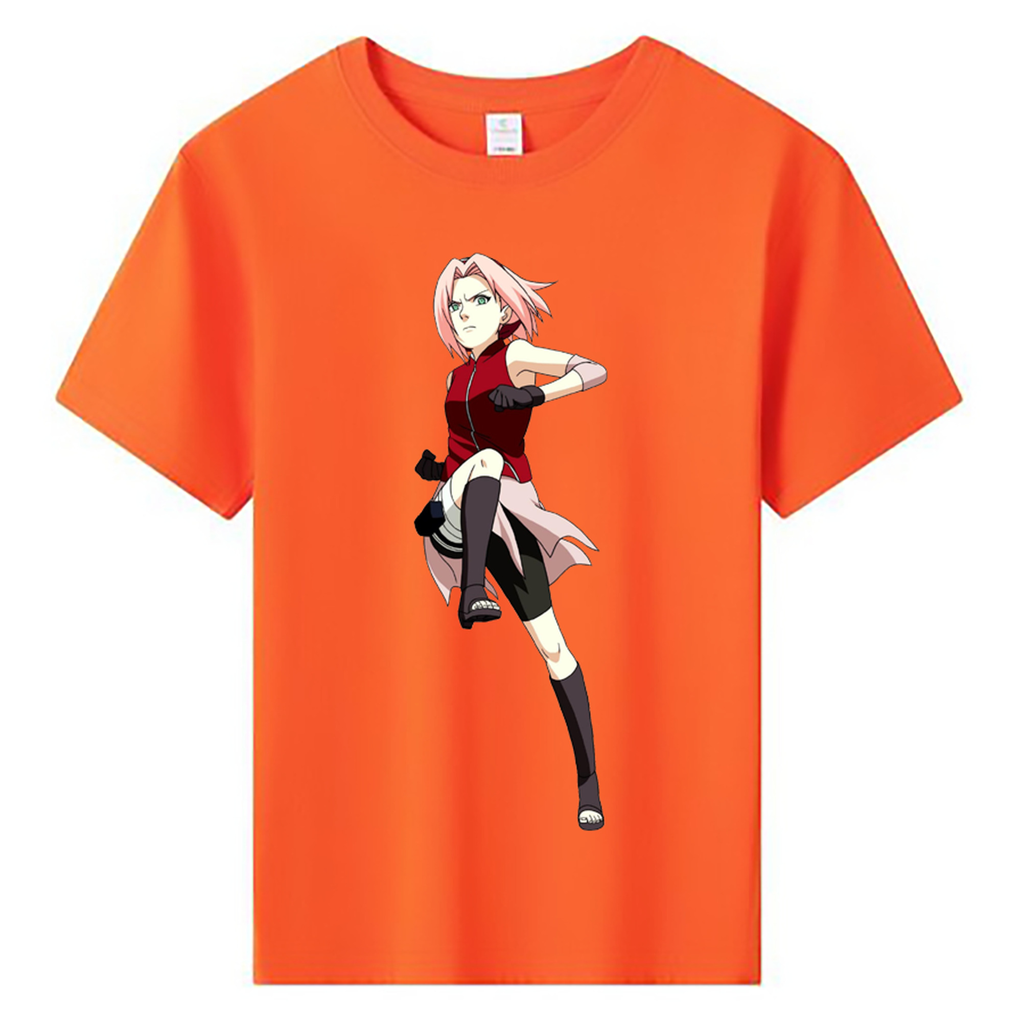 （画像用） NARUTO -ナルト- 春野サクラ Haruno Sakura 綿100％キッズTシャツ（フロントプリント）