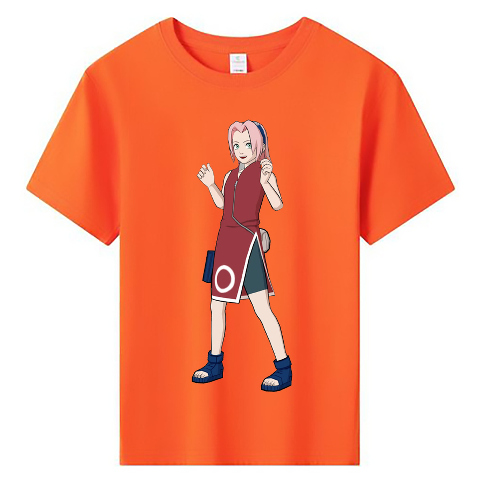（画像用） NARUTO -ナルト- 春野サクラ Haruno Sakura 綿100％キッズTシャツ（フロントプリント）