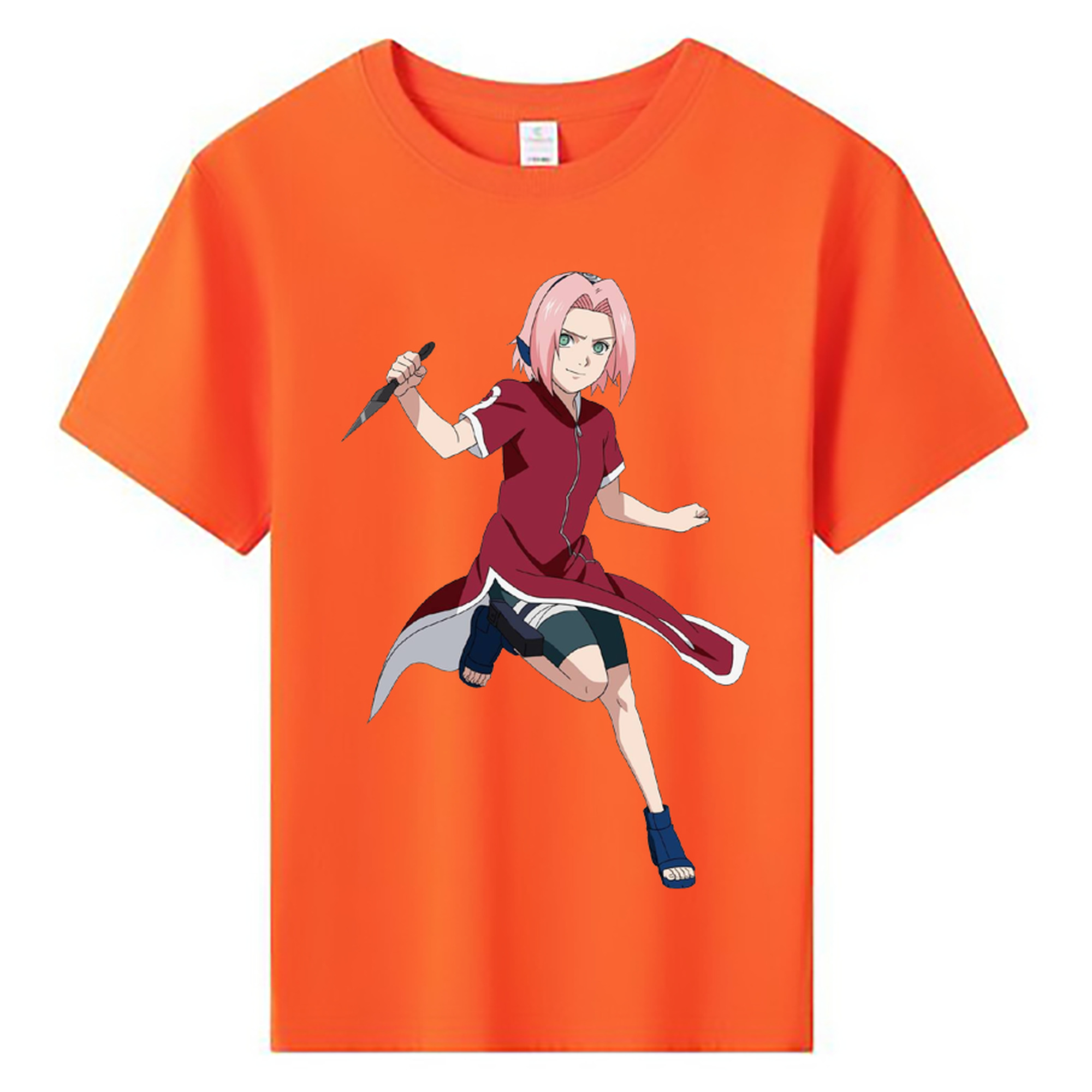 （画像用） NARUTO -ナルト- 春野サクラ Haruno Sakura 綿100％キッズTシャツ（フロントプリント）