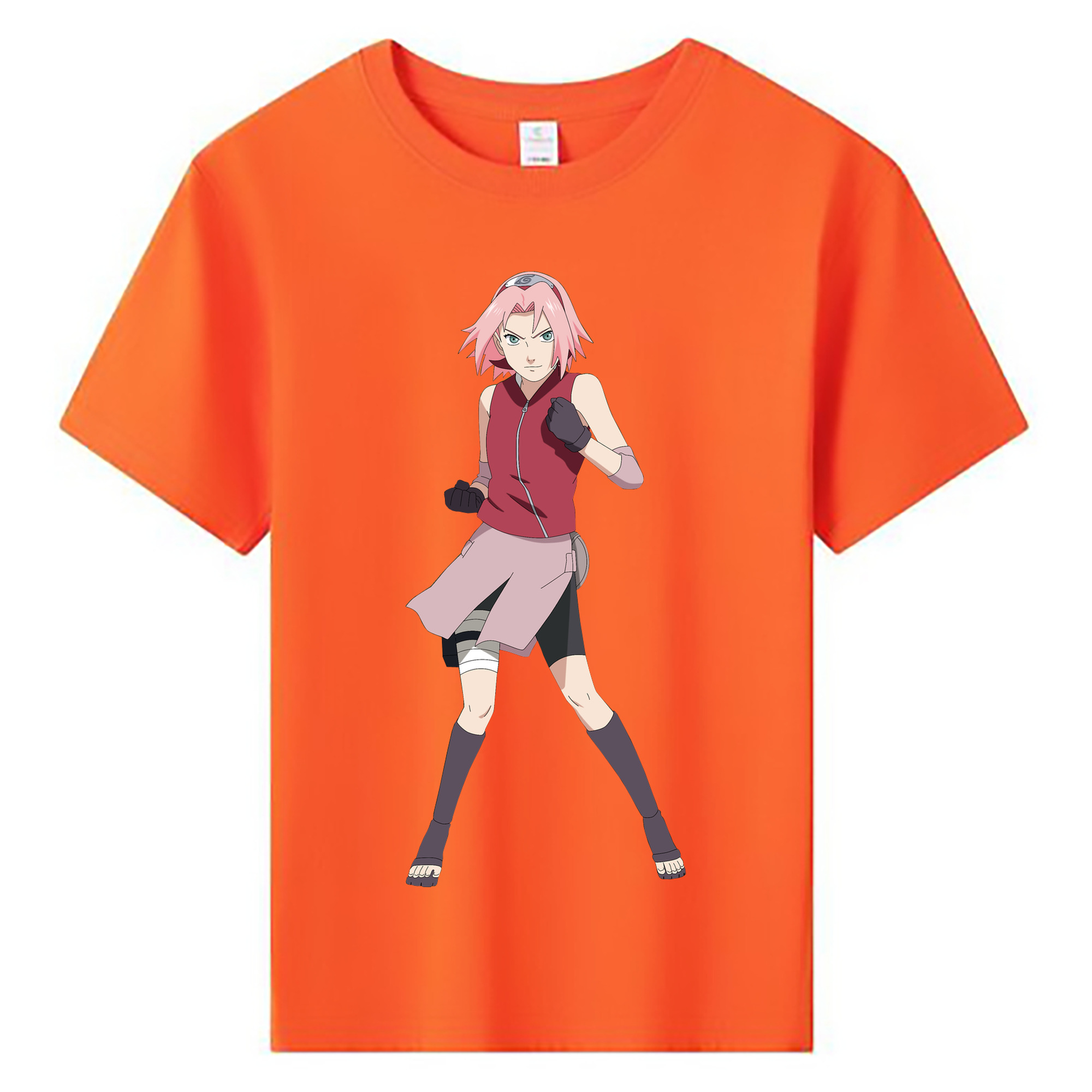 NARUTO -ナルト- 春野サクラ Haruno Sakura 綿100％キッズTシャツ（フロントプリント）