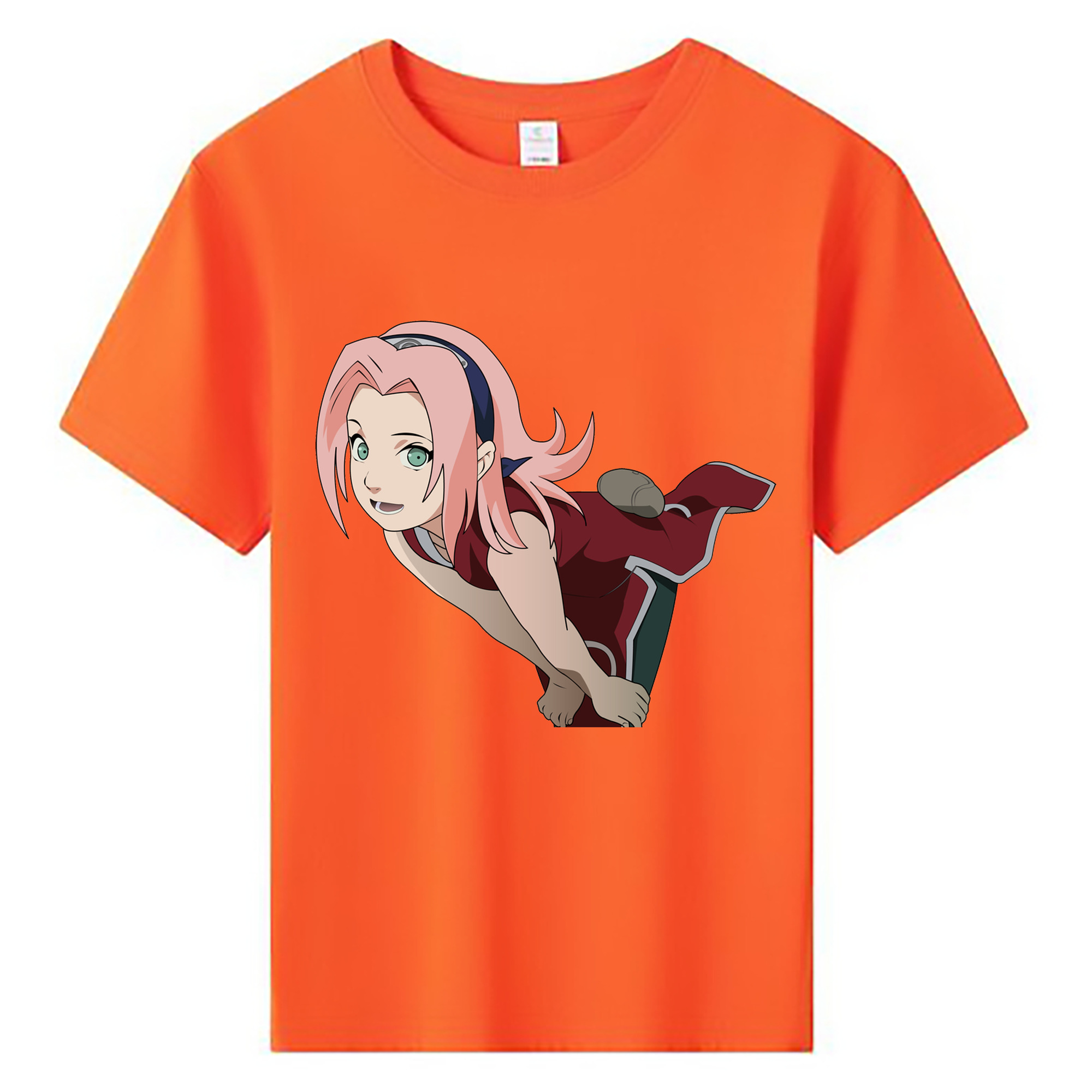 （画像用） NARUTO -ナルト- 春野サクラ Haruno Sakura 綿100％キッズTシャツ（フロントプリント）