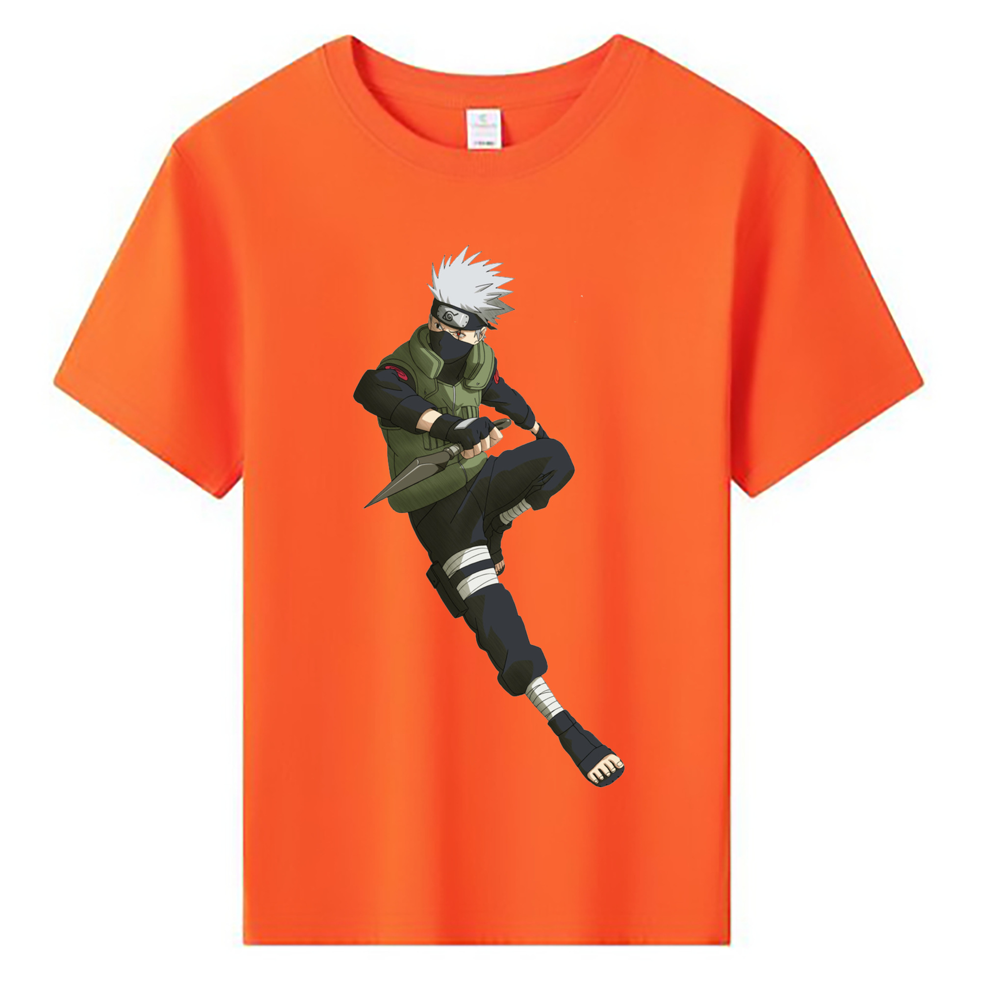 （画像用） NARUTO -ナルト- はたけ カカシ Hatake Kakashi 綿100％キッズTシャツ（フロントプリント）