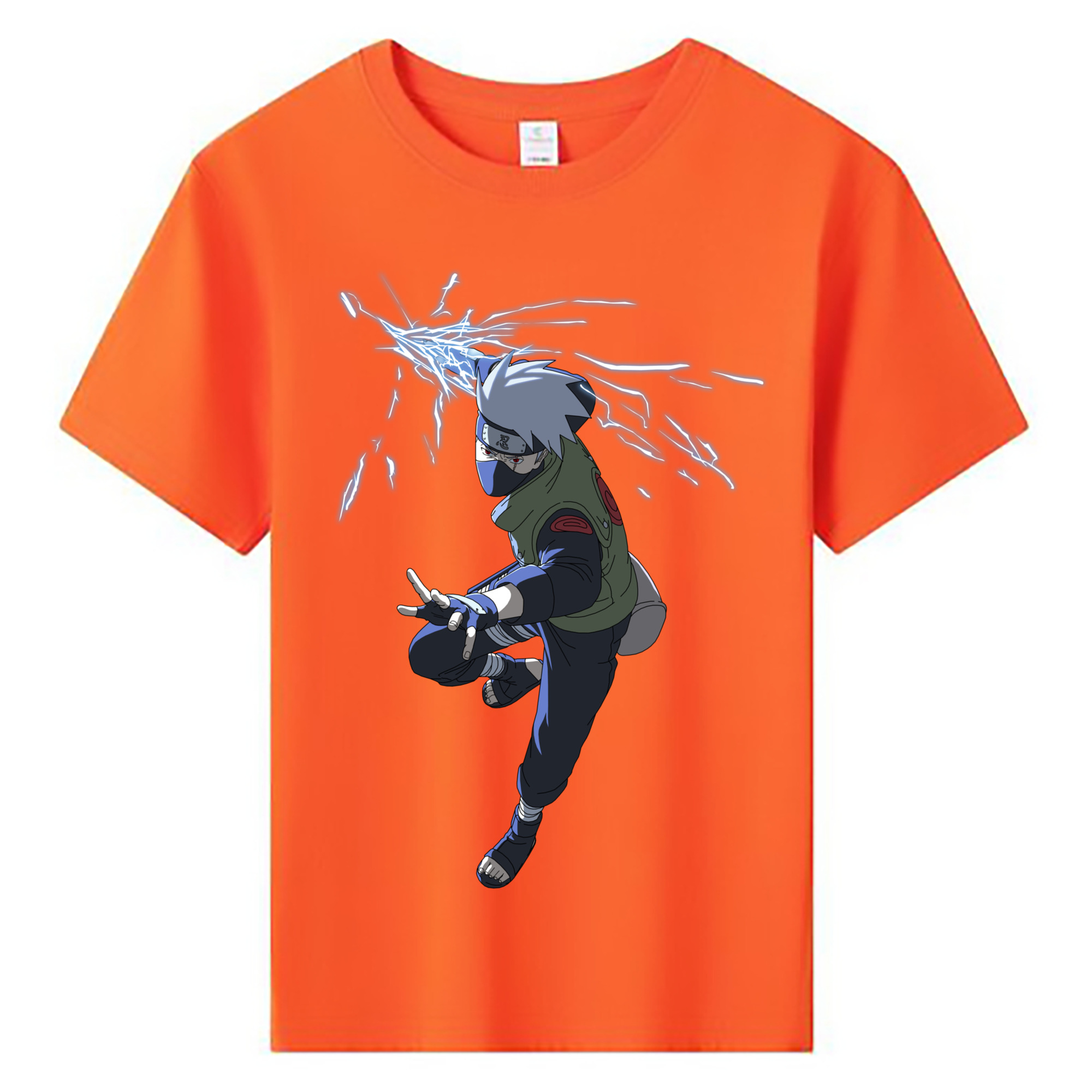 （画像用） NARUTO -ナルト- はたけ カカシ Hatake Kakashi 綿100％キッズTシャツ（フロントプリント）