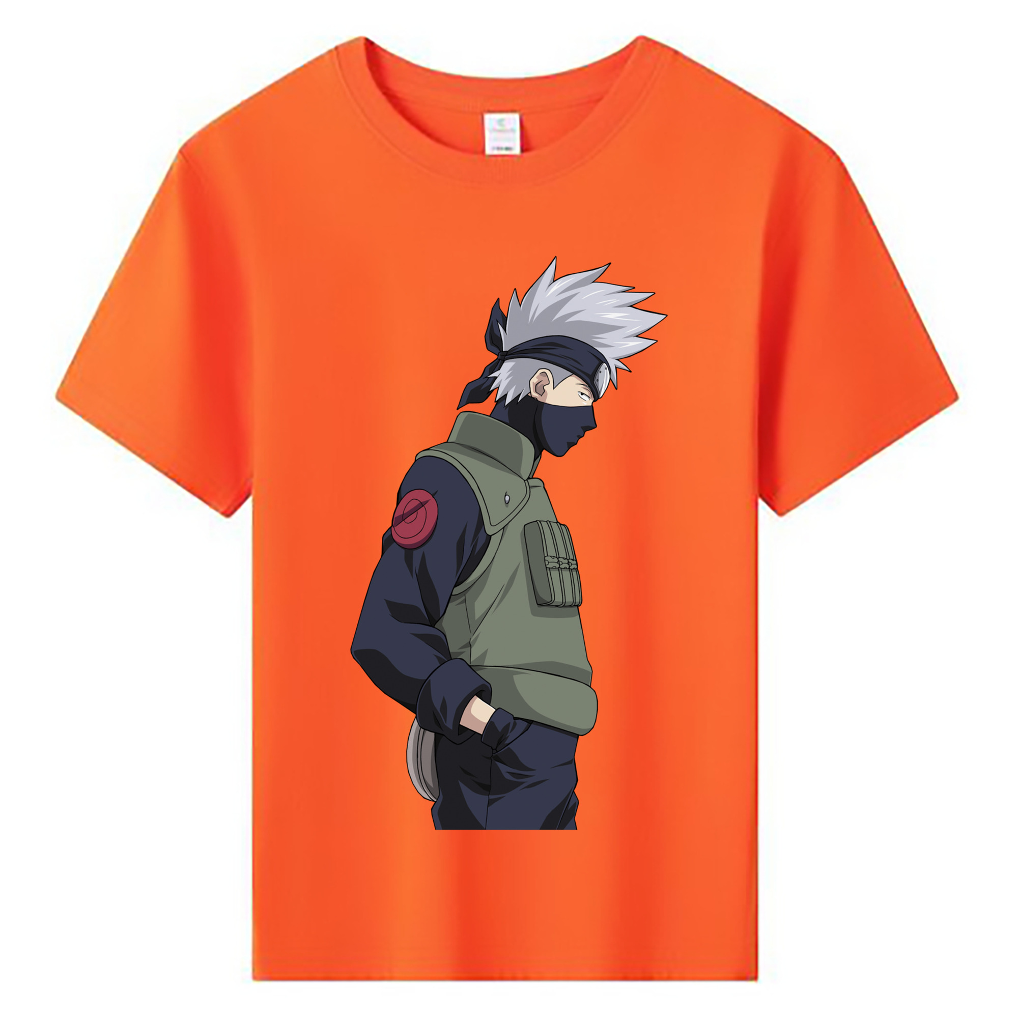 （画像用） NARUTO -ナルト- はたけ カカシ Hatake Kakashi 綿100％キッズTシャツ（フロントプリント）