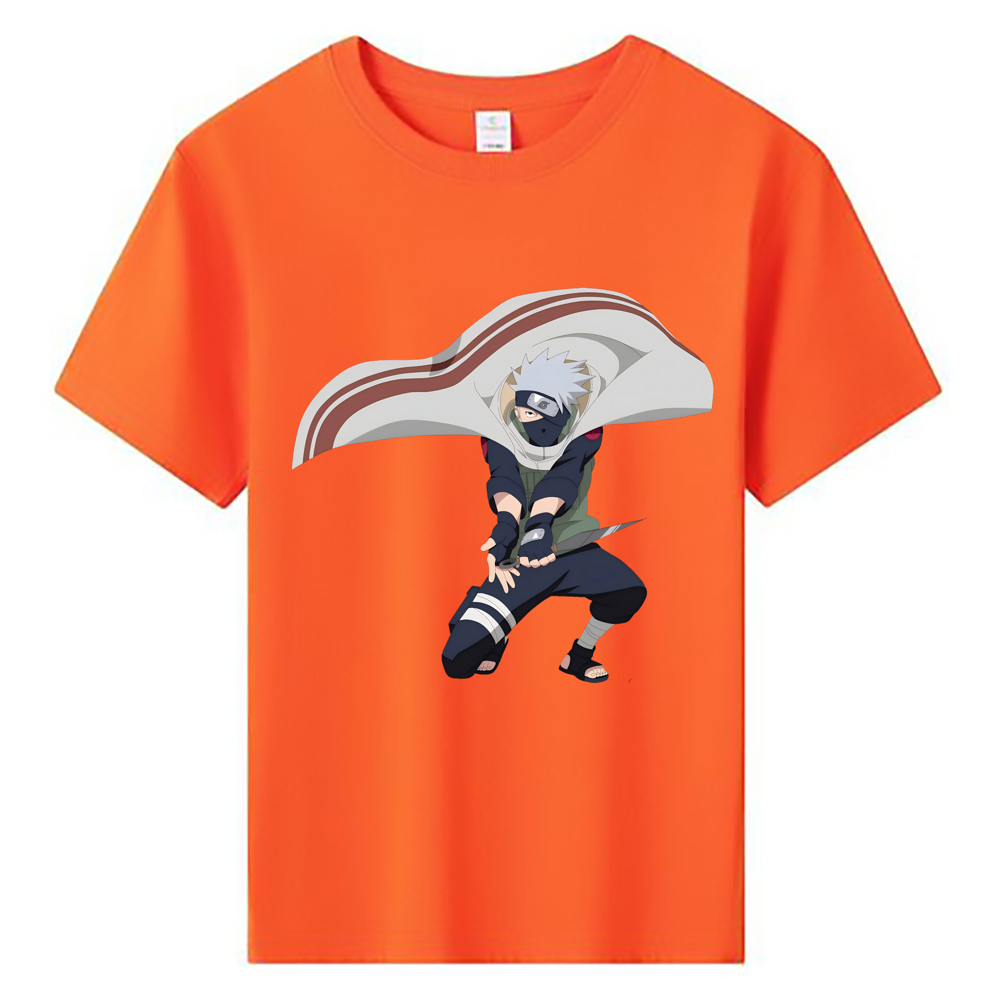 （画像用） NARUTO -ナルト- はたけ カカシ Hatake Kakashi 綿100％キッズTシャツ（フロントプリント）