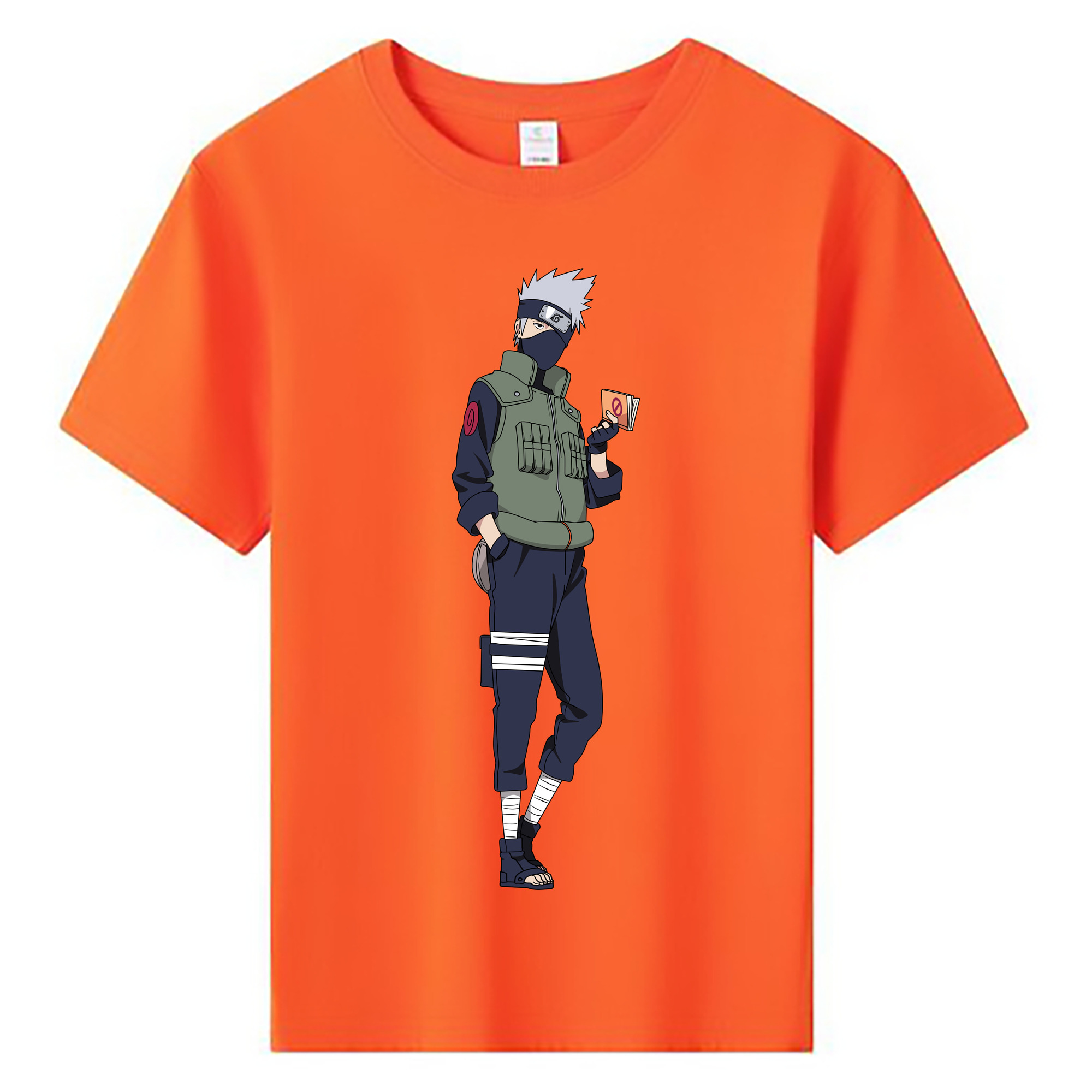 （画像用） NARUTO -ナルト- はたけ カカシ Hatake Kakashi 綿100％キッズTシャツ（フロントプリント）