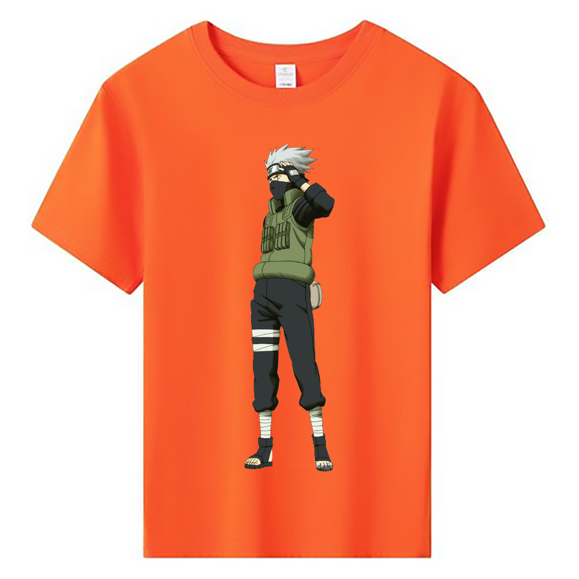 （画像用） NARUTO -ナルト- はたけ カカシ Hatake Kakashi 綿100％キッズTシャツ（フロントプリント）