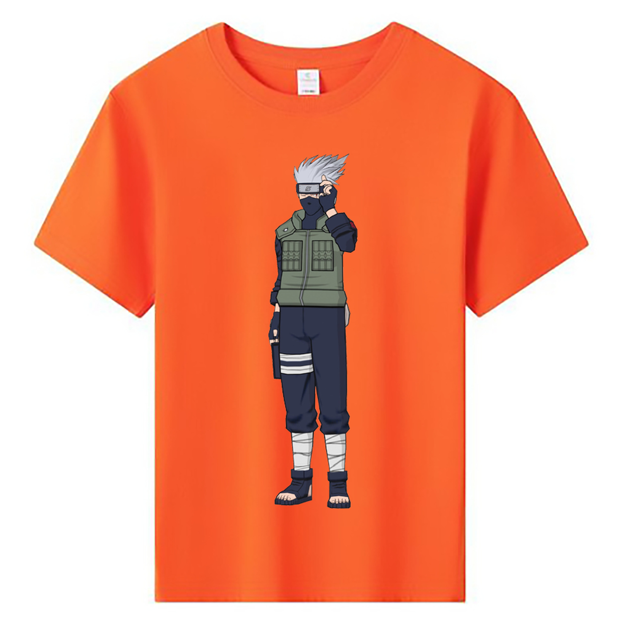 （画像用） NARUTO -ナルト- はたけ カカシ Hatake Kakashi 綿100％キッズTシャツ（フロントプリント）