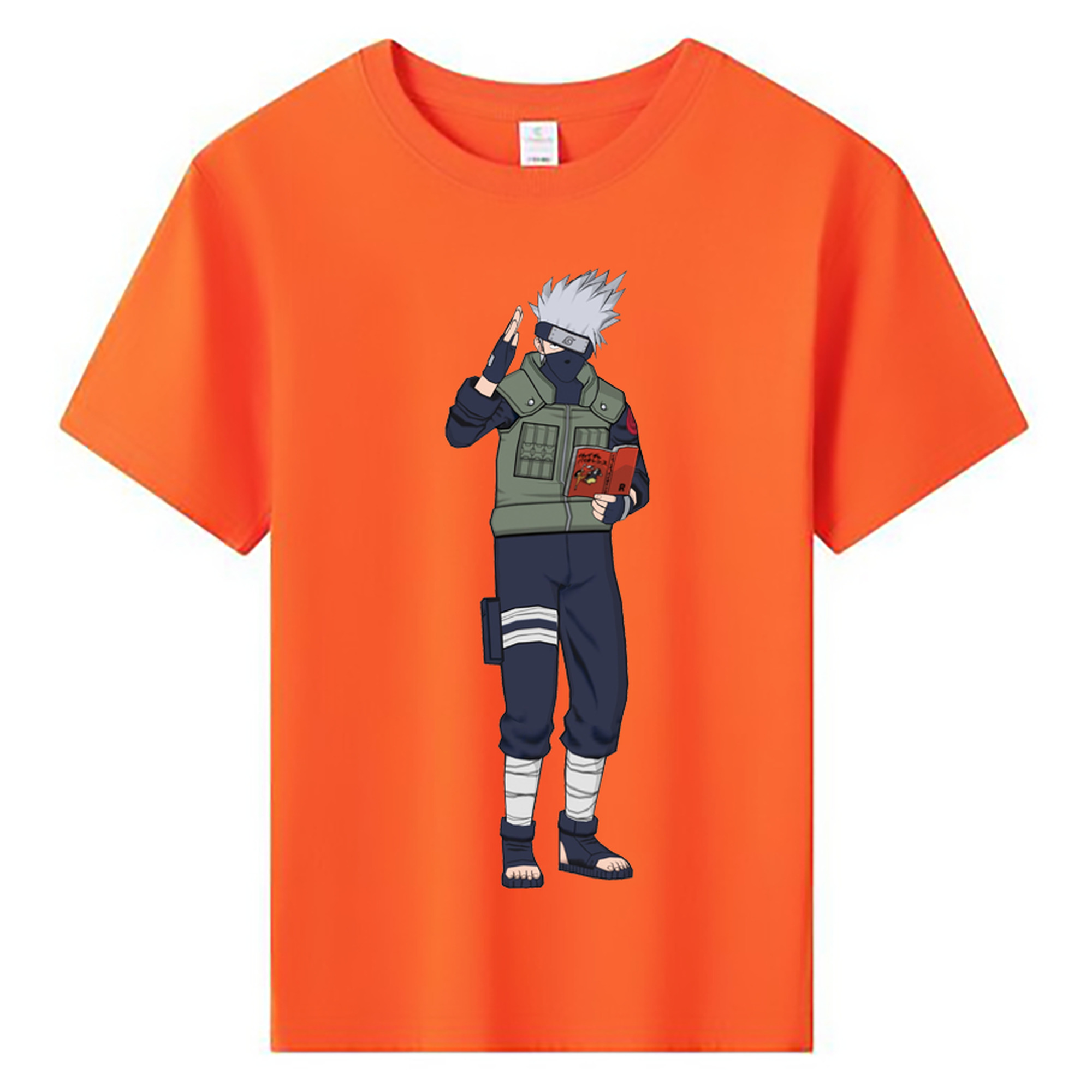 （画像用） NARUTO -ナルト- はたけ カカシ Hatake Kakashi 綿100％キッズTシャツ（フロントプリント）
