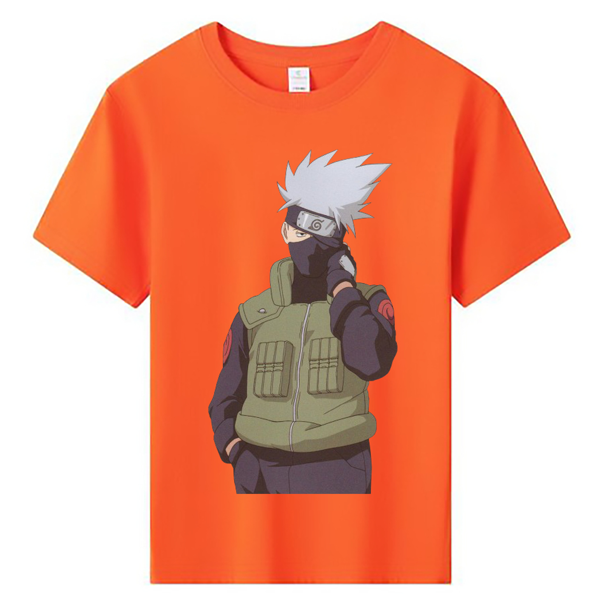 （画像用） NARUTO -ナルト- はたけ カカシ Hatake Kakashi 綿100％キッズTシャツ（フロントプリント）