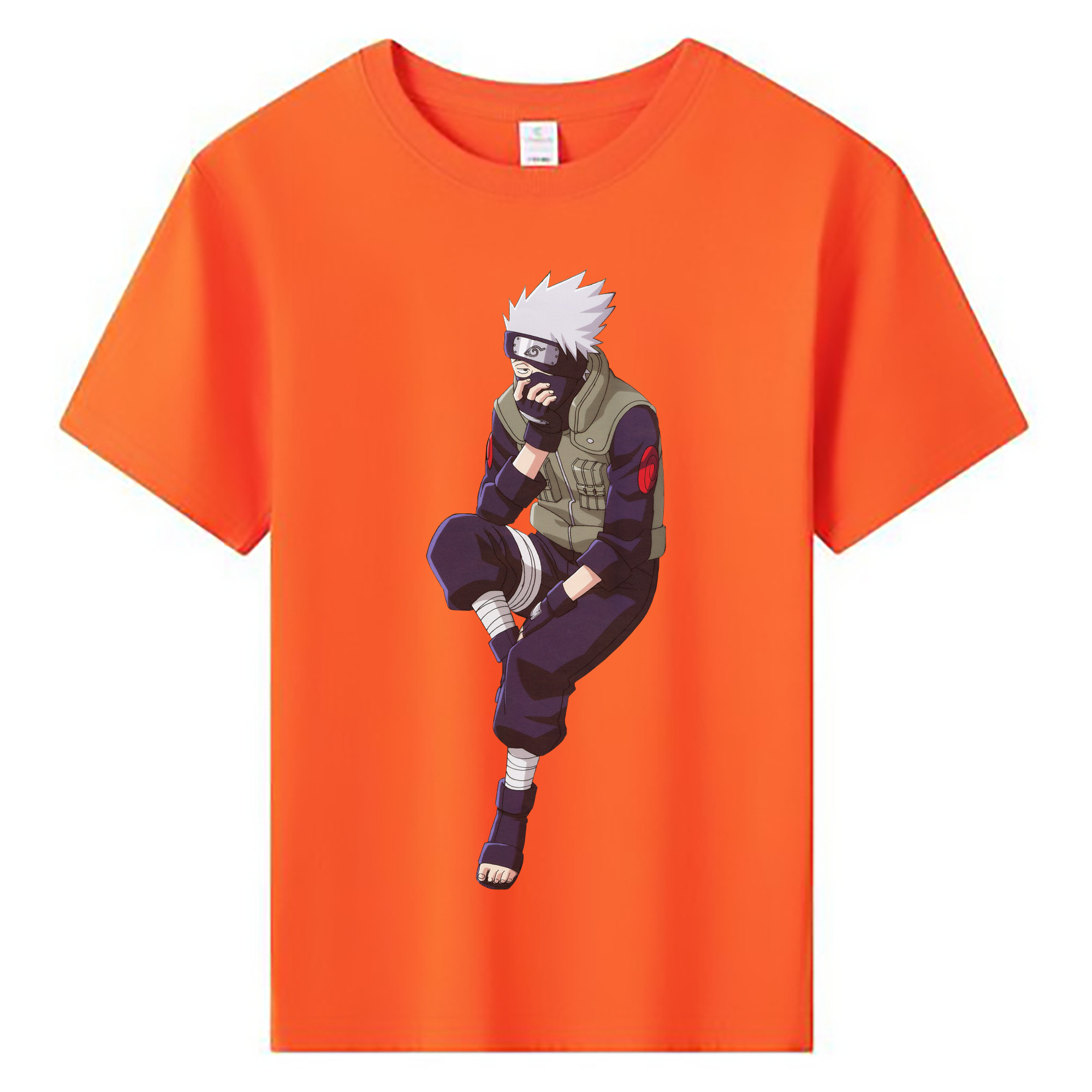 （画像用） NARUTO -ナルト- はたけ カカシ Hatake Kakashi 綿100％キッズTシャツ（フロントプリント）