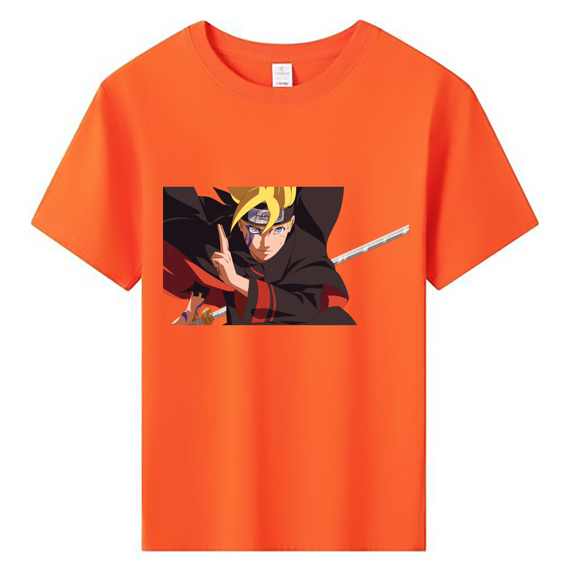 （画像用） NARUTO -ナルト- うずまき ボルト Uzumaki Boruto 綿100％キッズTシャツ（フロントプリント）
