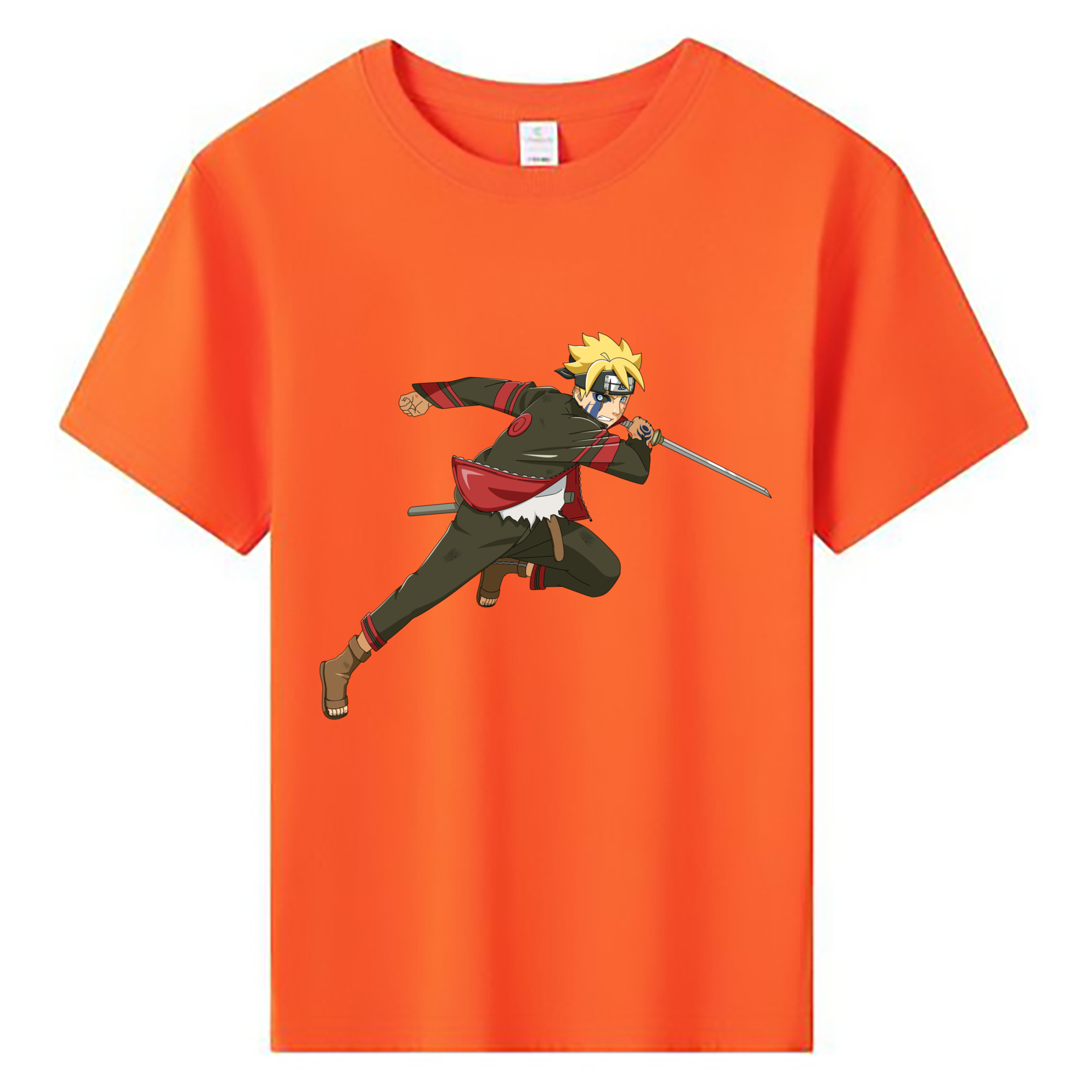（画像用） NARUTO -ナルト- うずまき ボルト Uzumaki Boruto 綿100％キッズTシャツ（フロントプリント）