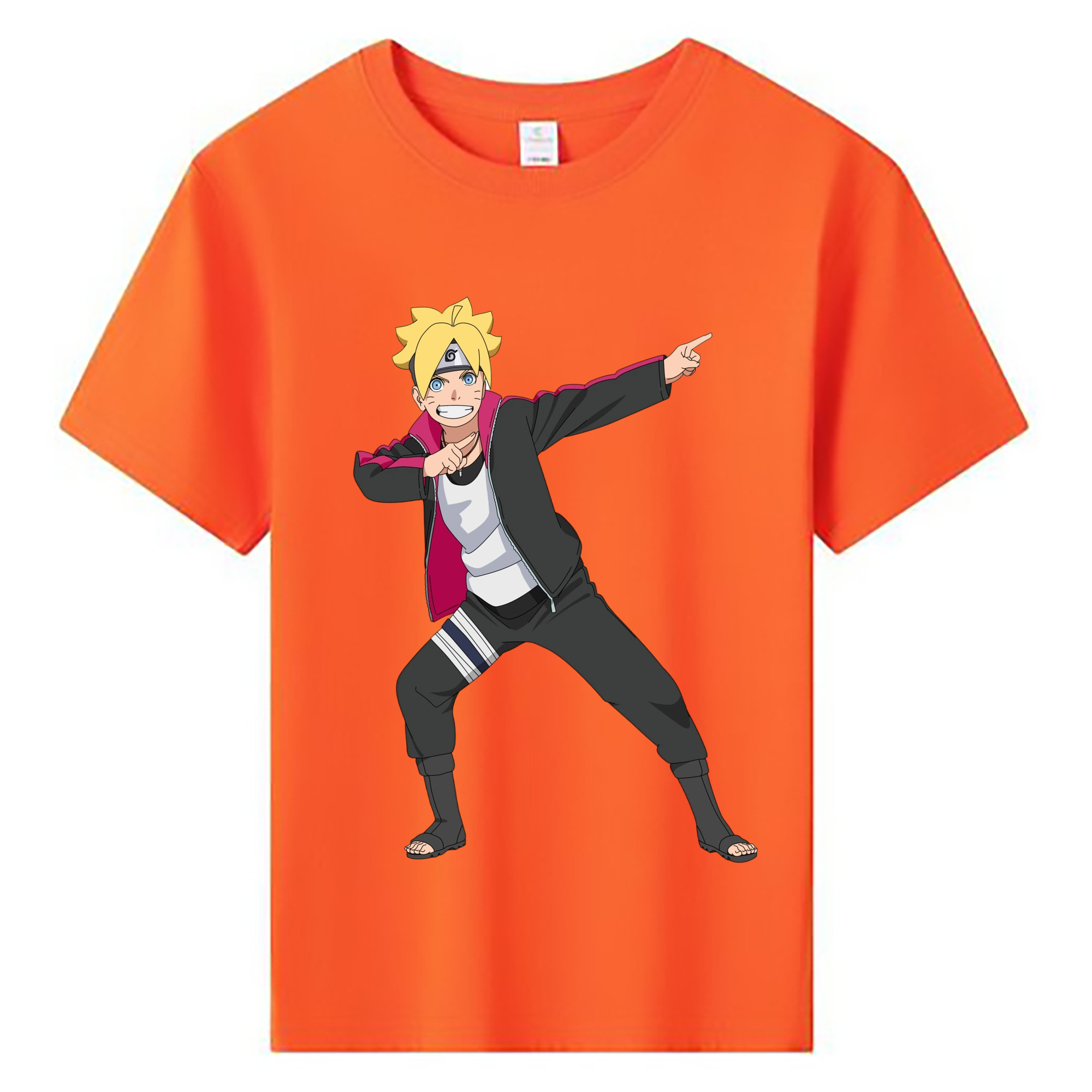 （画像用） NARUTO -ナルト- うずまき ボルト Uzumaki Boruto 綿100％キッズTシャツ（フロントプリント）