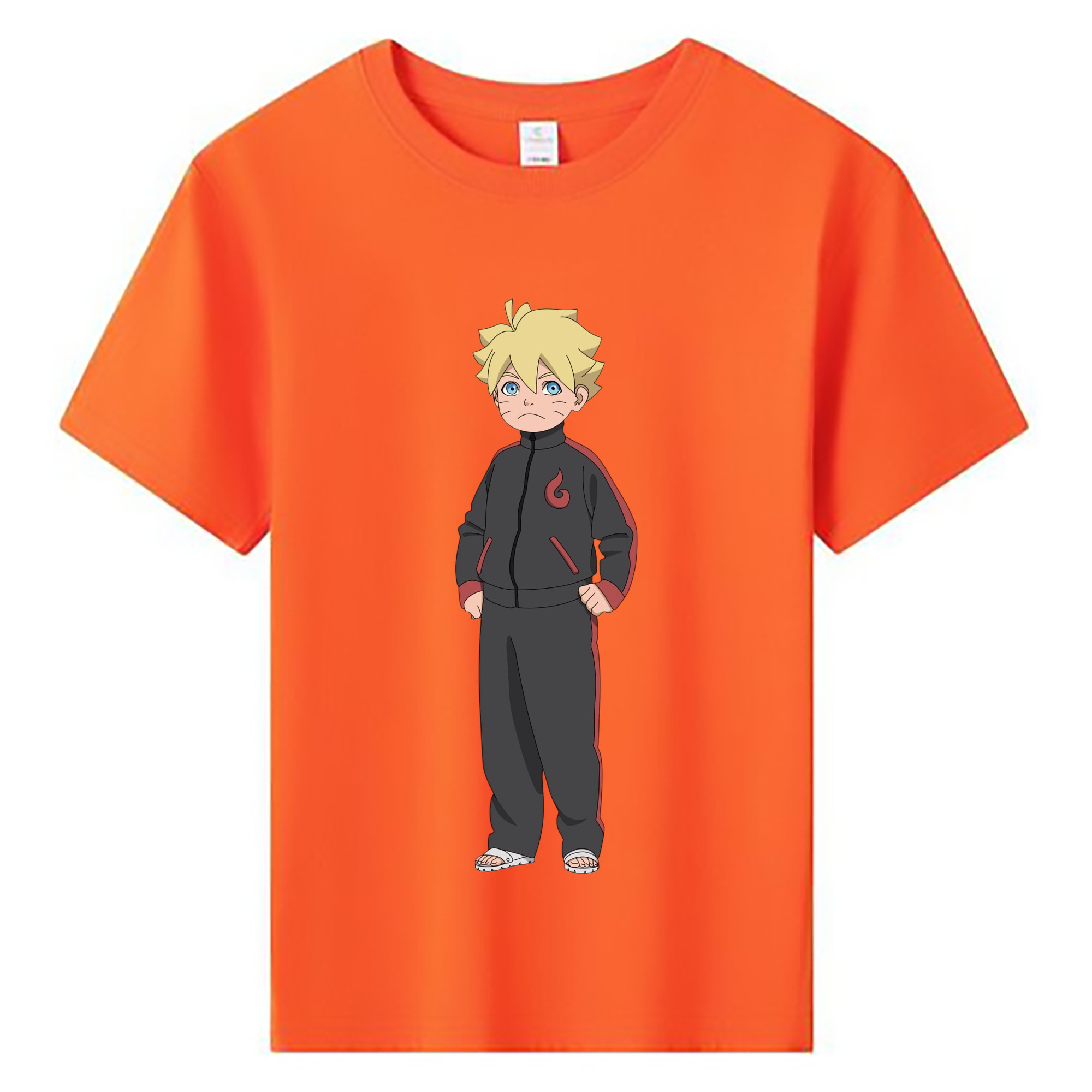 （画像用） NARUTO -ナルト- うずまき ボルト Uzumaki Boruto 綿100％キッズTシャツ（フロントプリント）