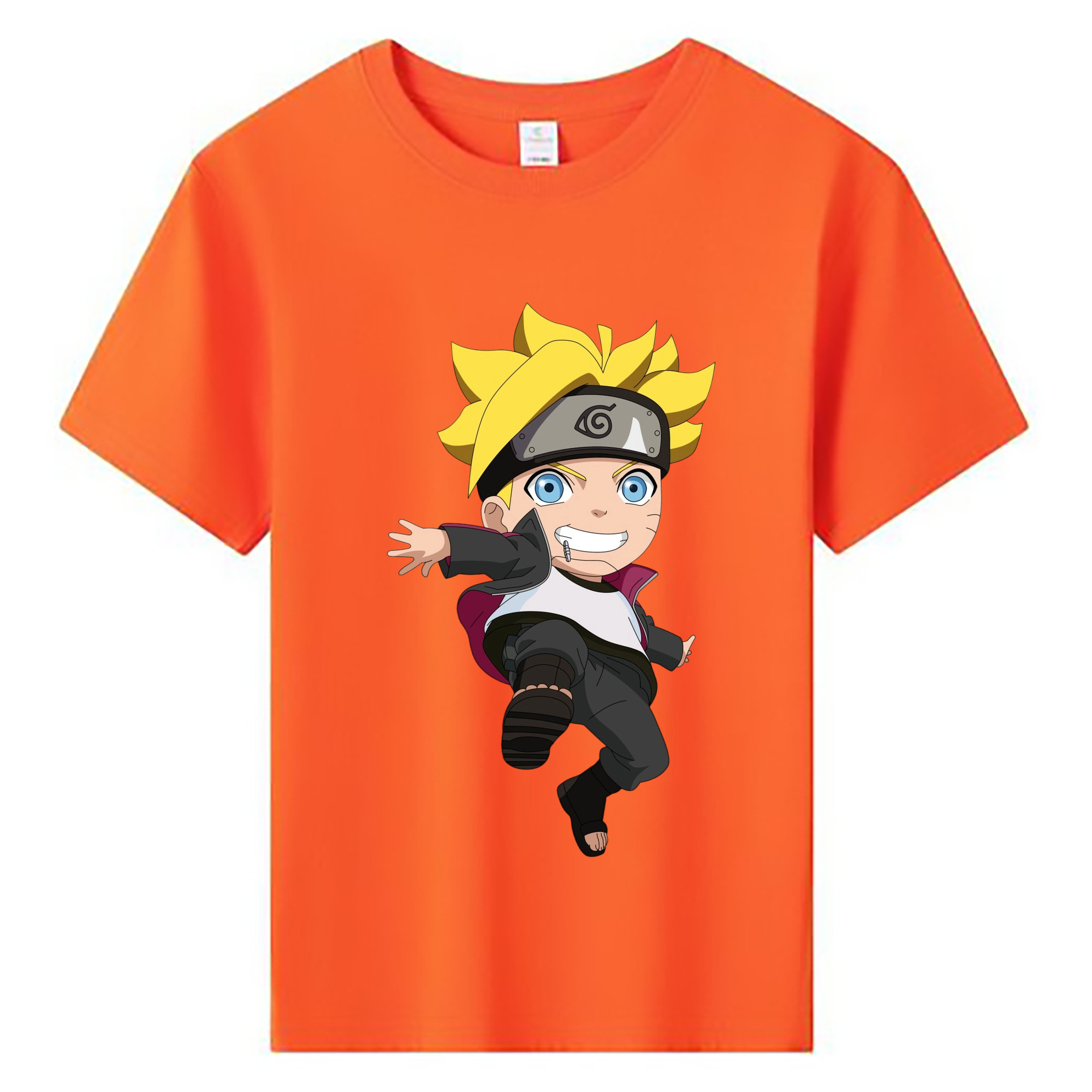 （画像用） NARUTO -ナルト- うずまき ボルト Uzumaki Boruto 綿100％キッズTシャツ（フロントプリント）