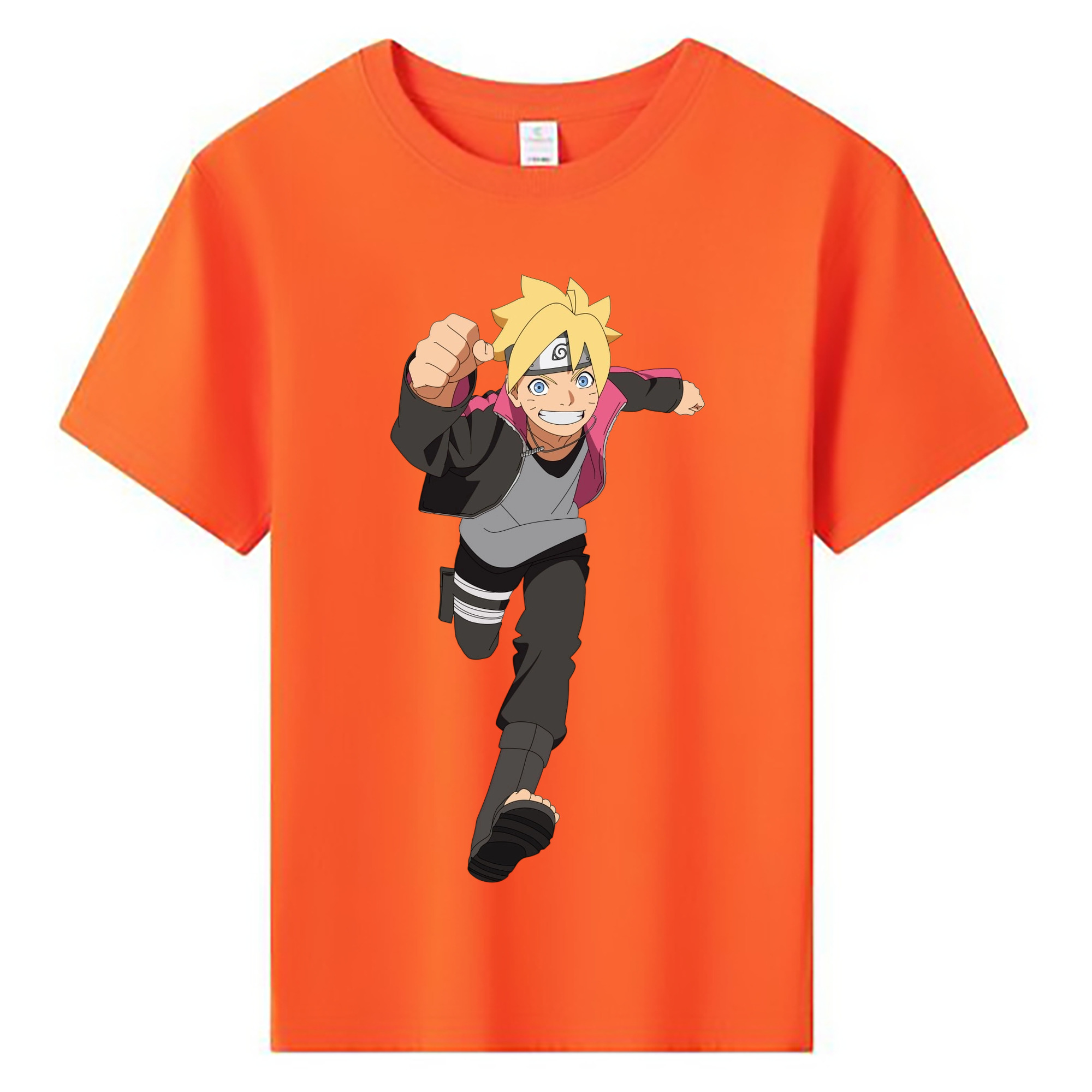 NARUTO -ナルト- うずまき ボルト Uzumaki Boruto 綿100％キッズTシャツ（フロントプリント）