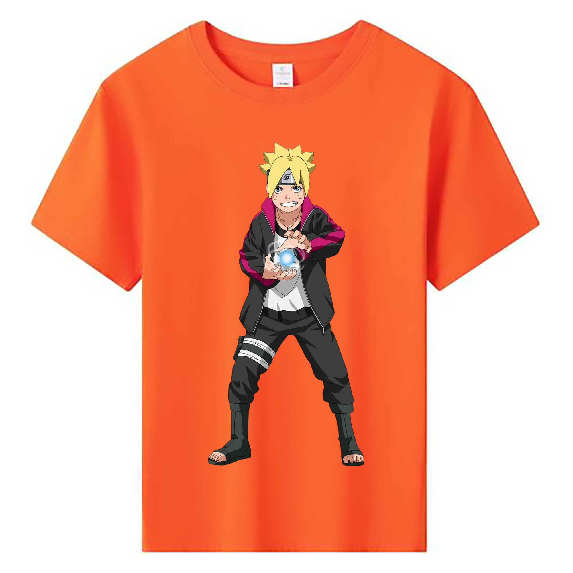 （画像用） NARUTO -ナルト- うずまき ボルト Uzumaki Boruto 綿100％キッズTシャツ（フロントプリント）