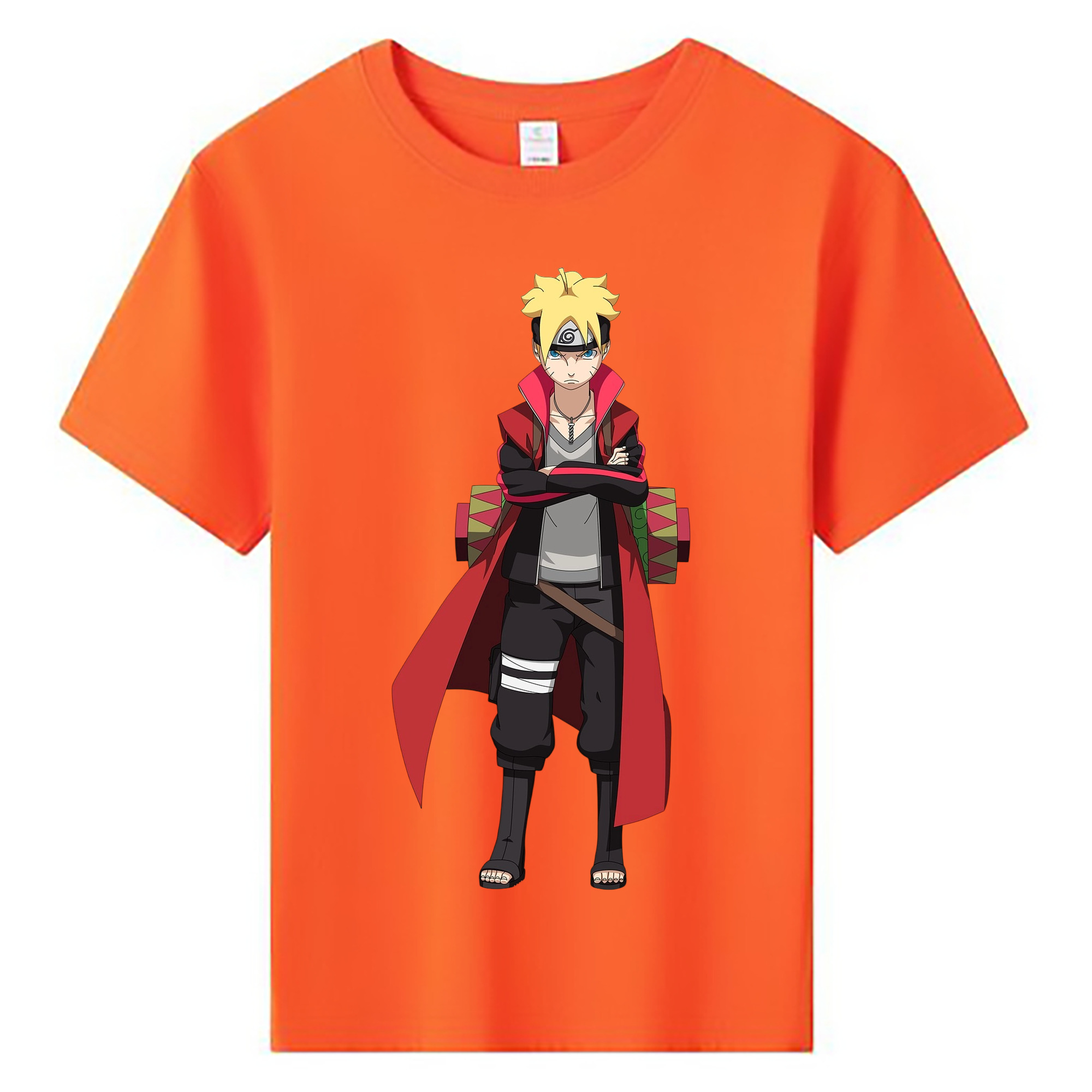 （画像用） NARUTO -ナルト- うずまき ボルト Uzumaki Boruto 綿100％キッズTシャツ（フロントプリント）