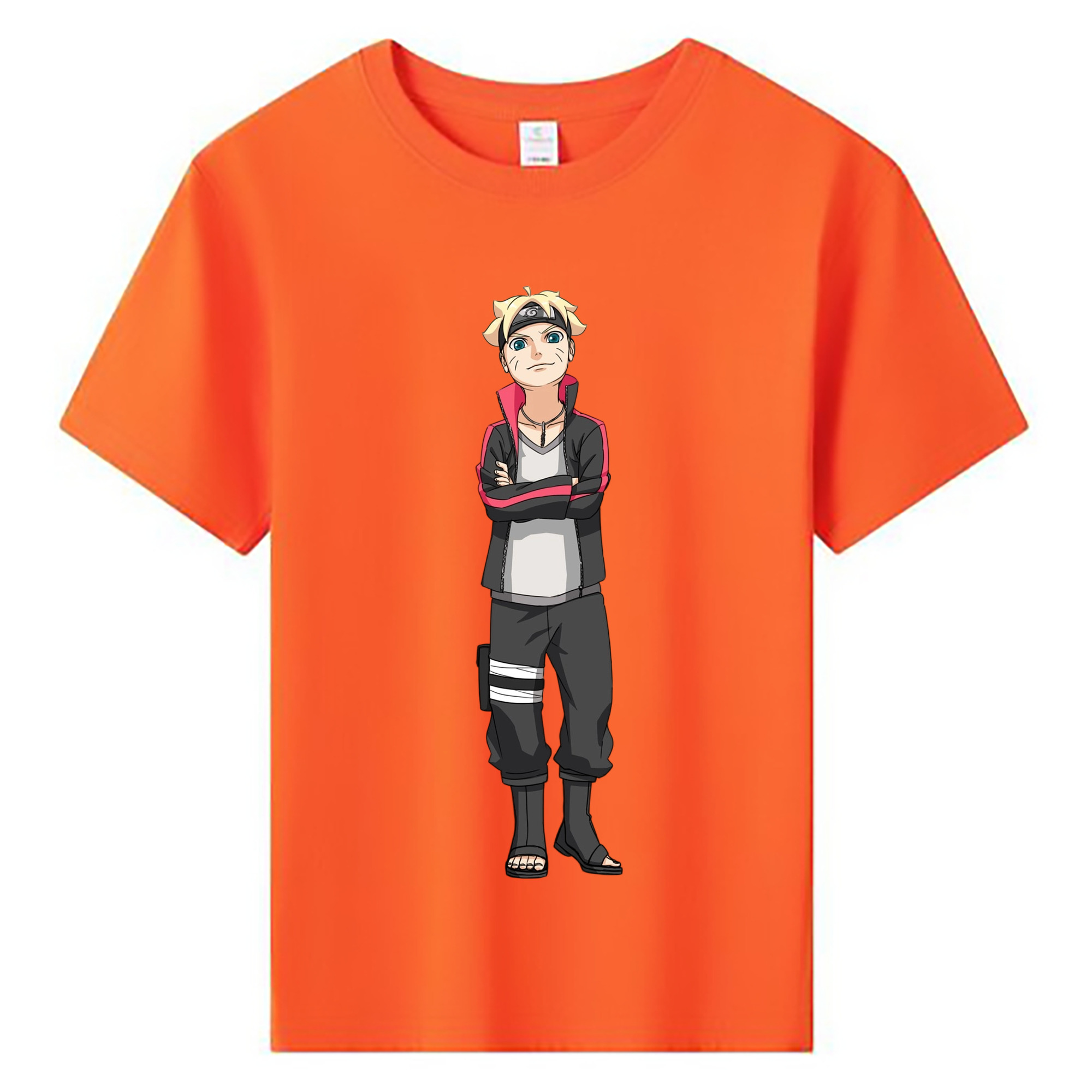 NARUTO -ナルト- うずまき ボルト Uzumaki Boruto 綿100％キッズTシャツ（フロントプリント）