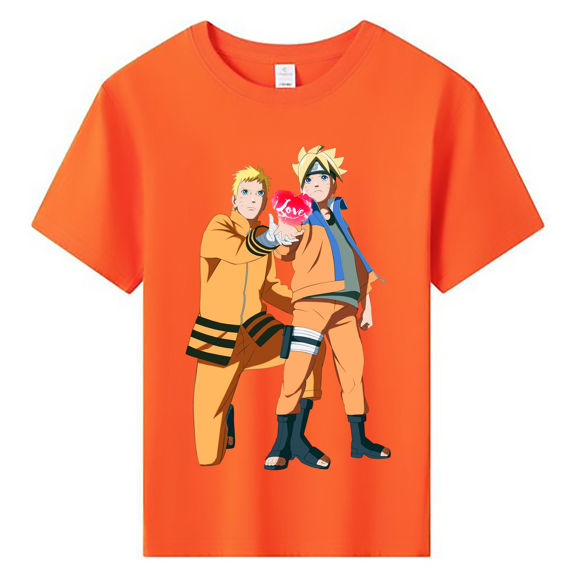 （画像用） NARUTO -ナルト- うずまき ボルト Uzumaki Boruto 綿100％キッズTシャツ（フロントプリント）