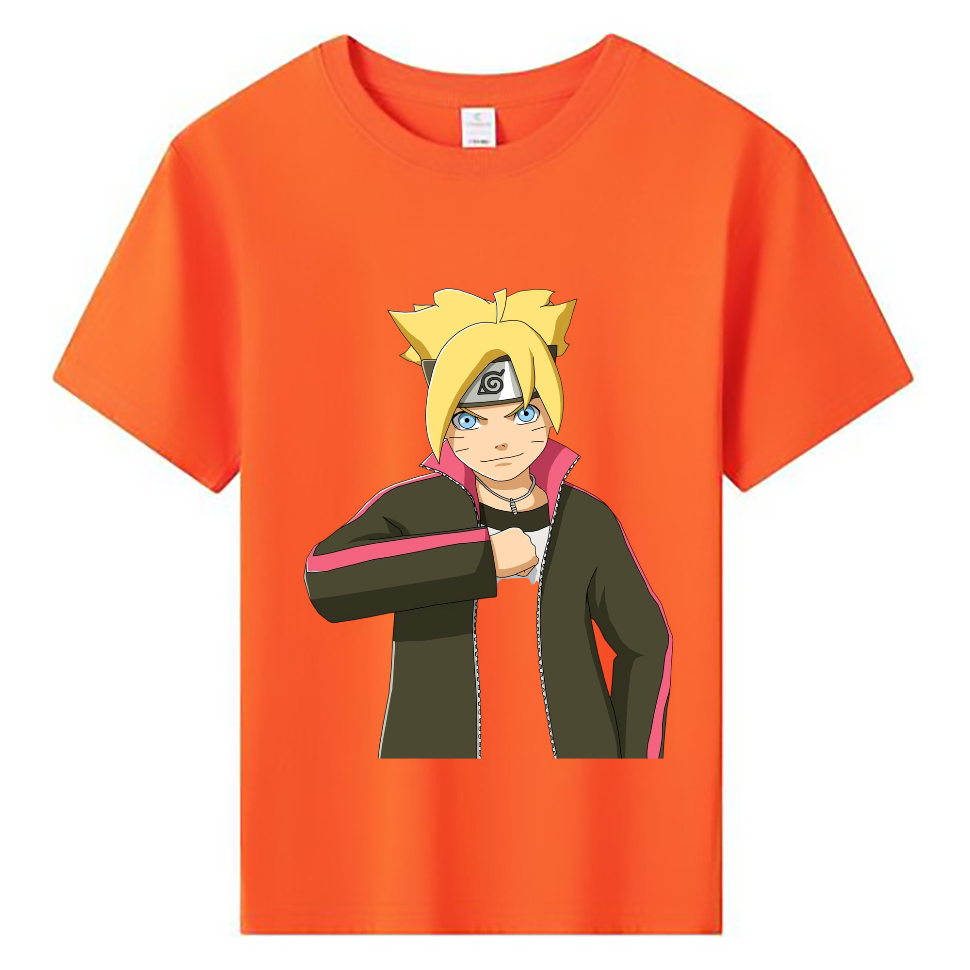（画像用） NARUTO -ナルト- うずまき ボルト Uzumaki Boruto 綿100％キッズTシャツ（フロントプリント）