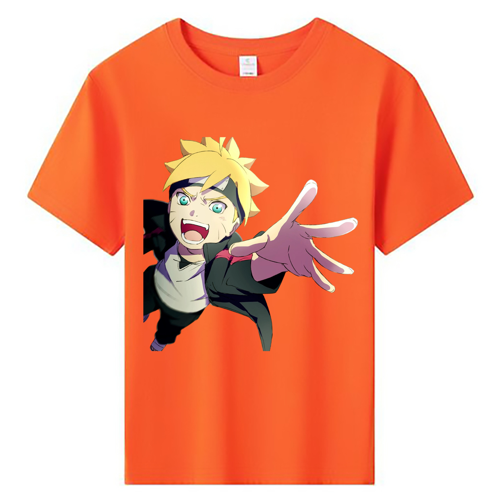 （画像用） NARUTO -ナルト- うずまき ボルト Uzumaki Boruto 綿100％キッズTシャツ（フロントプリント）