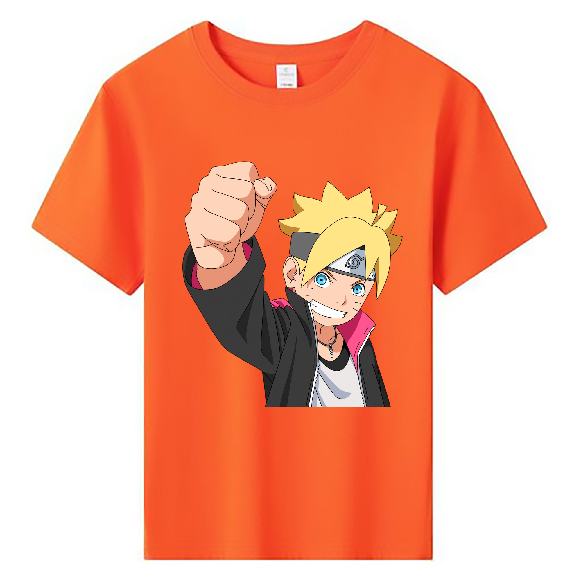（画像用） NARUTO -ナルト- うずまき ボルト Uzumaki Boruto 綿100％キッズTシャツ（フロントプリント）